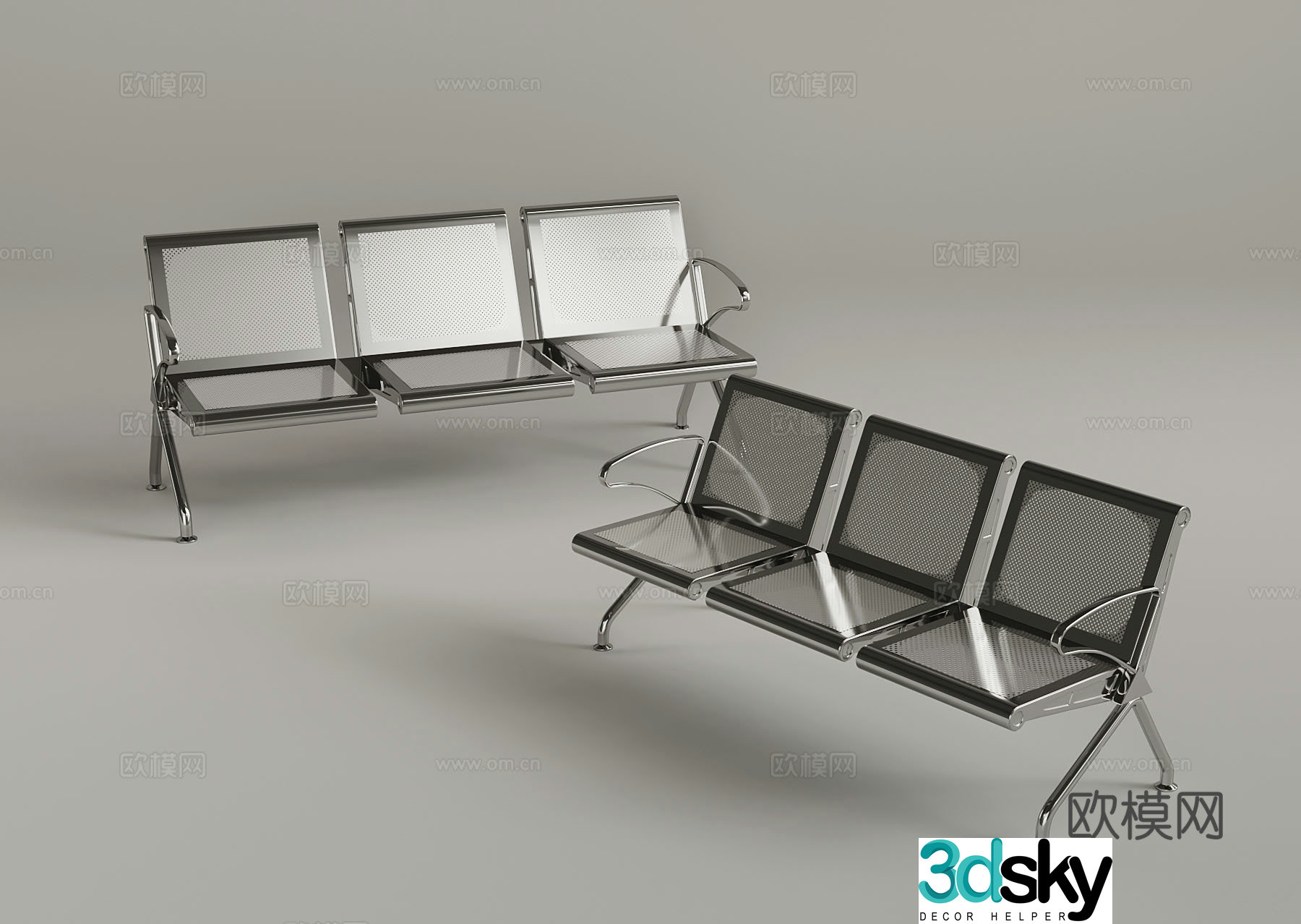 Public seats Modern public seats 3d model