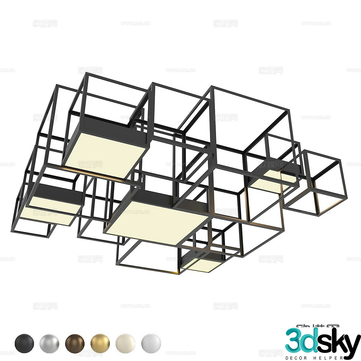 Modern simple chandeliers chandeliers simple chandeliers dining chandeliers living room chandeliers lamps 3D model