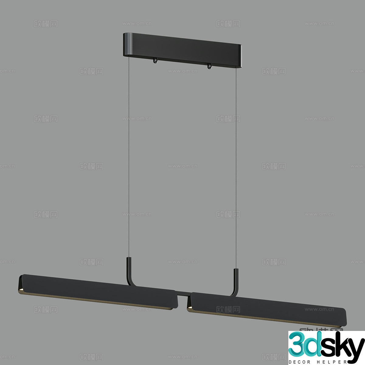 Modern simple chandelier chandelier simple chandelier dining chandelier living room chandelier black chandelier 3d model