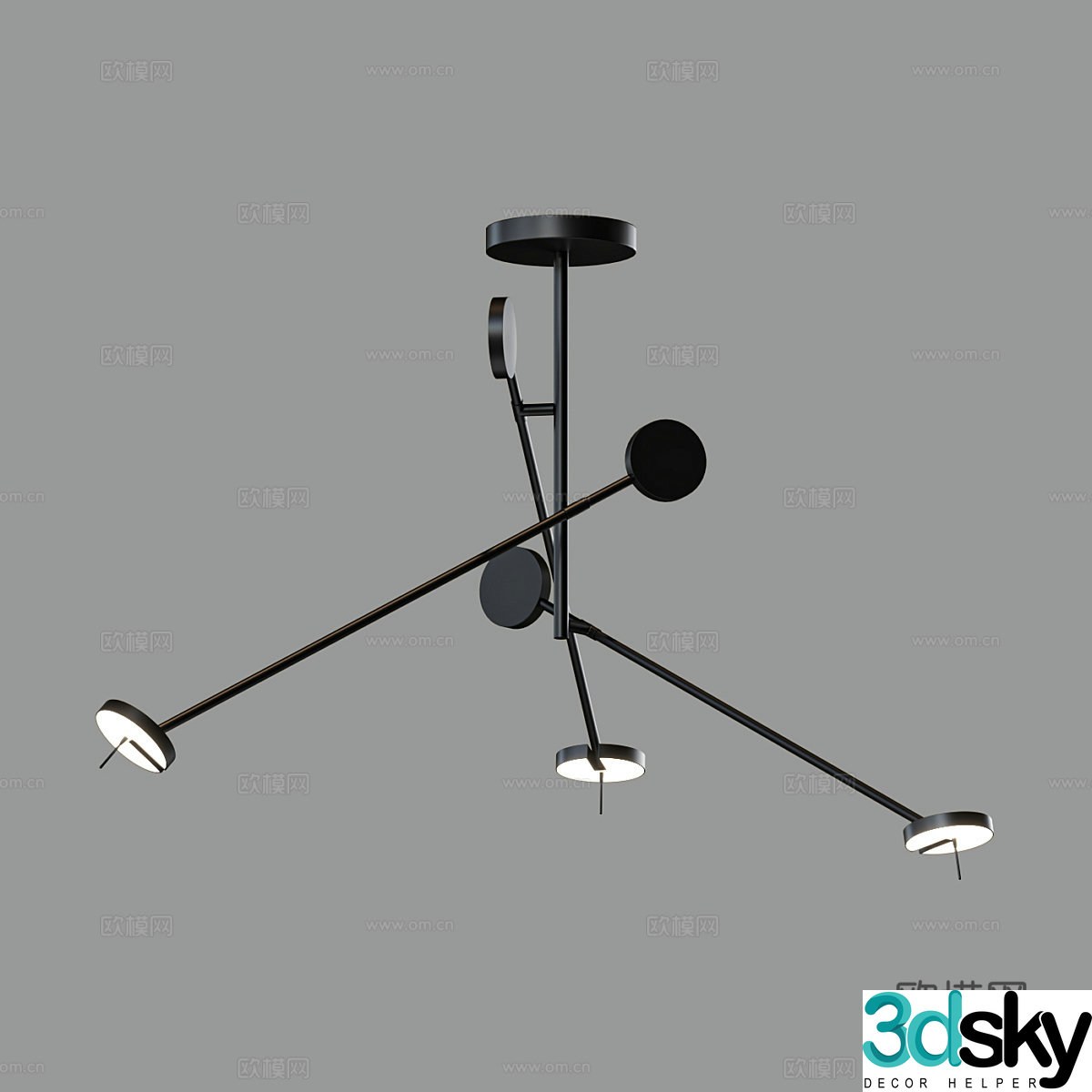 Modern simple chandelier chandelier simple chandelier living room chandelier dining chandelier 3d model