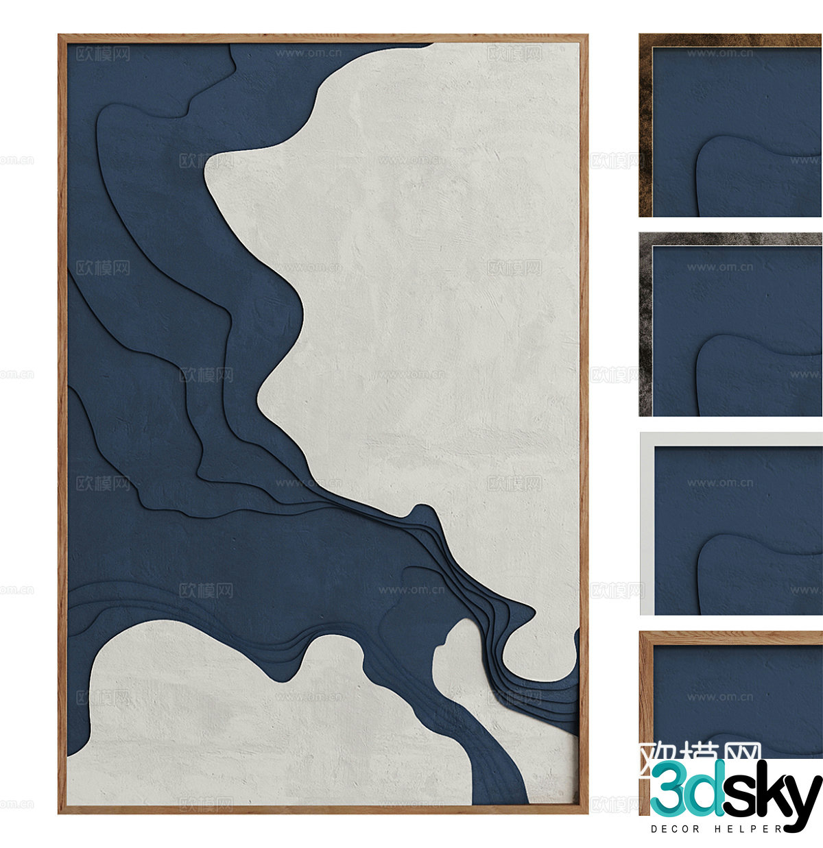 New Chinese style hanging painting 3D model