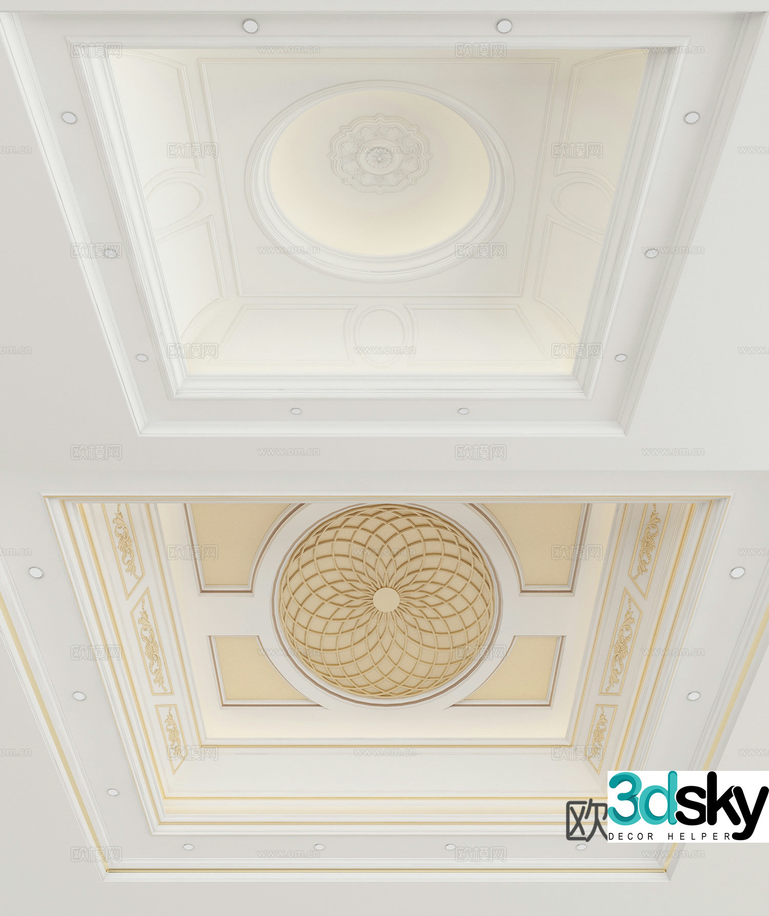 European style ceiling 3D model