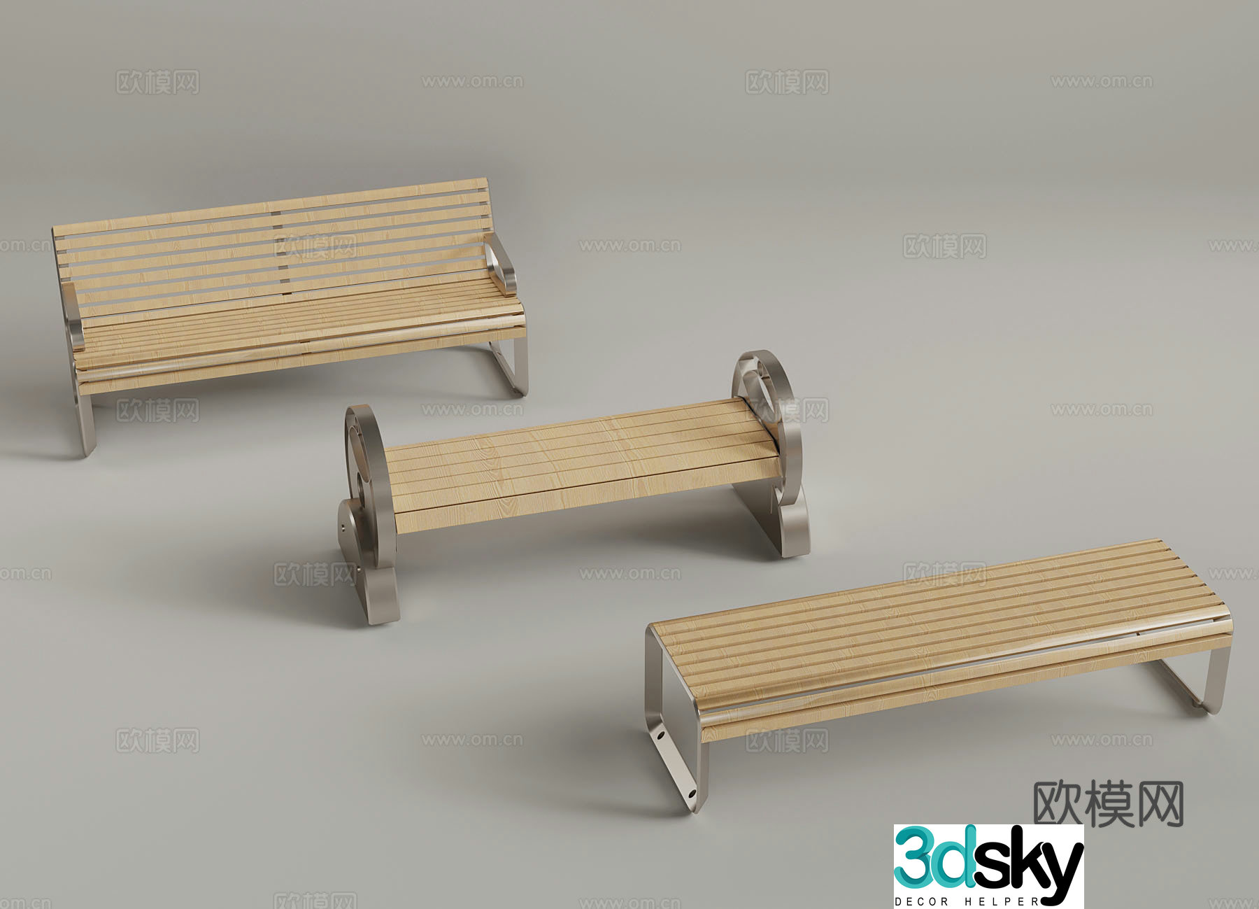 Public seats Modern public seats 3d model