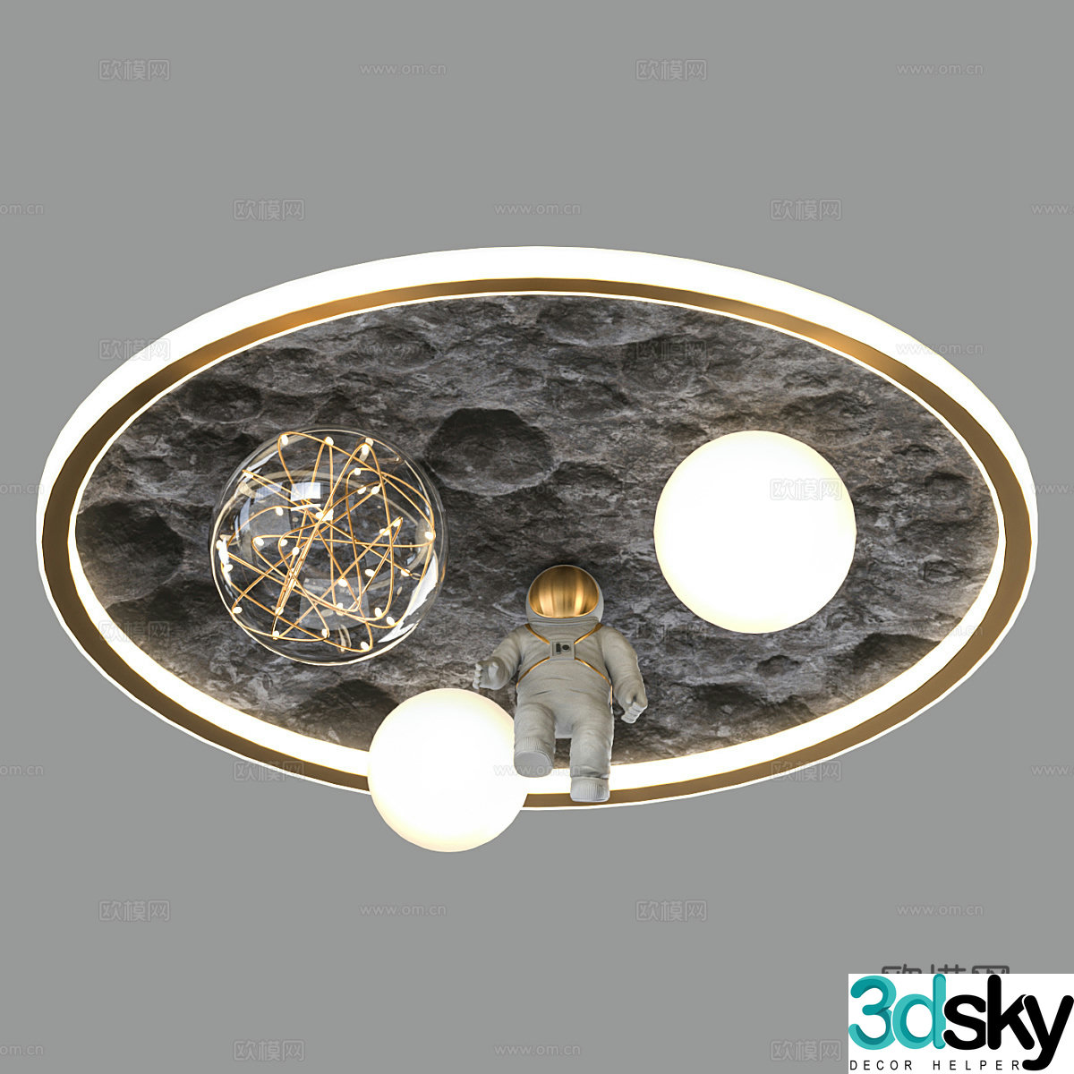 Modern children’s room ceiling light 3d model