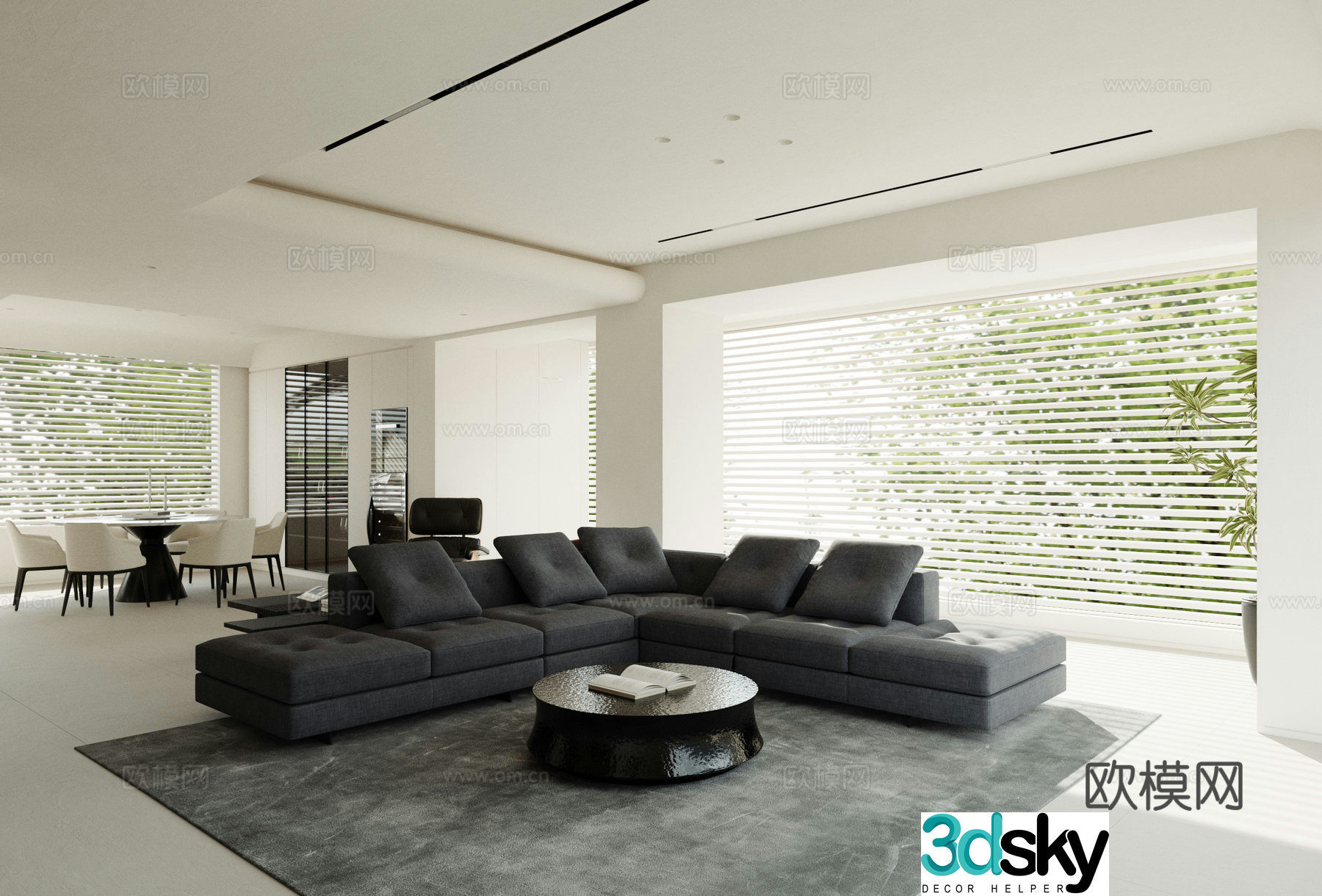 Modern Italian dining room 3d model