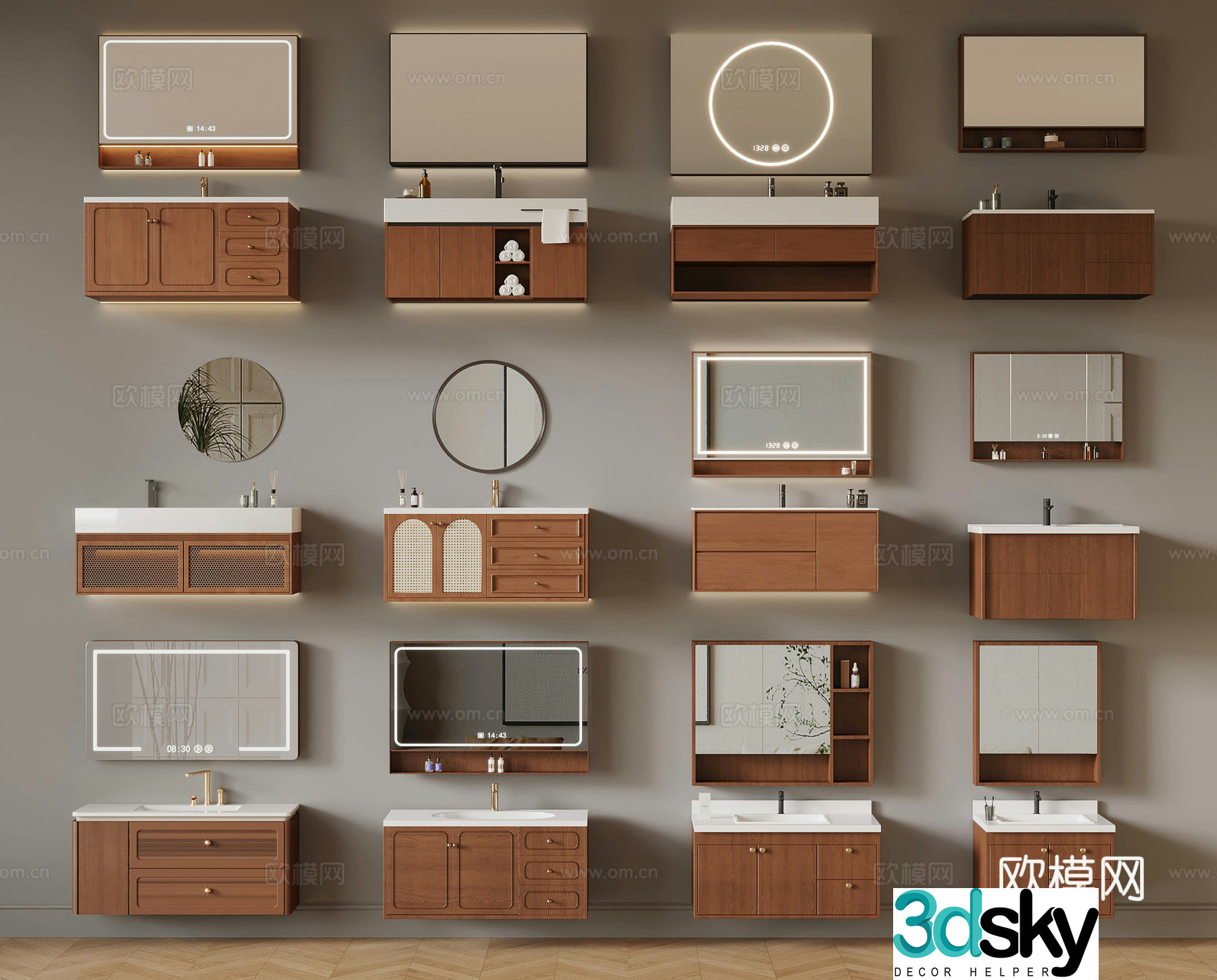 Wasabi Middle Ages Bathroom Cabinet 3D Model