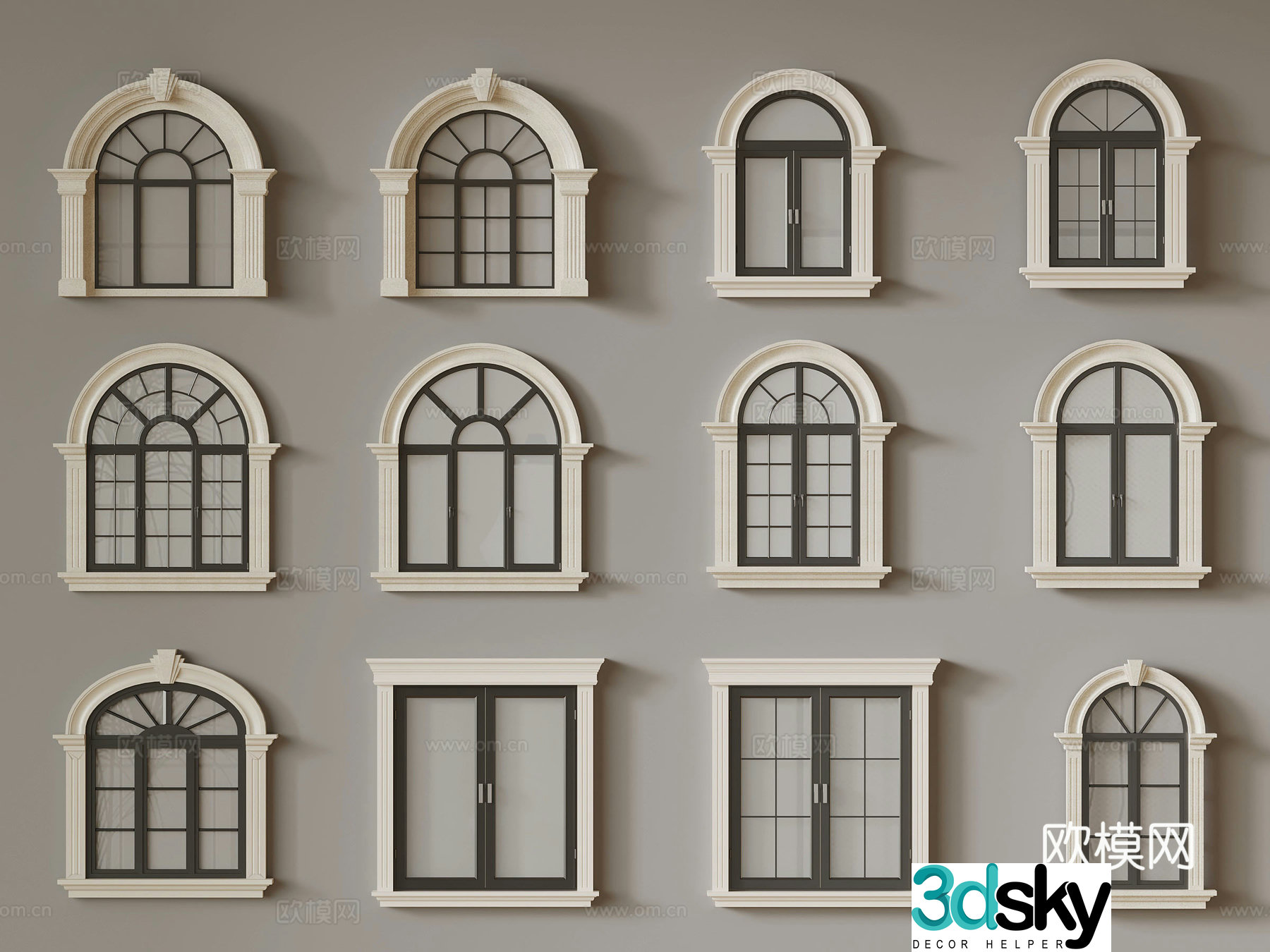 Modern window 3d model