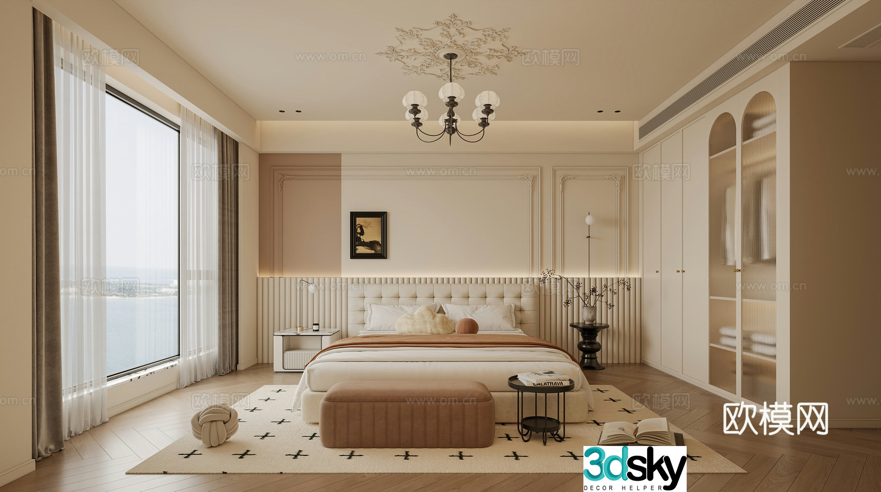 French bedroom 3d model