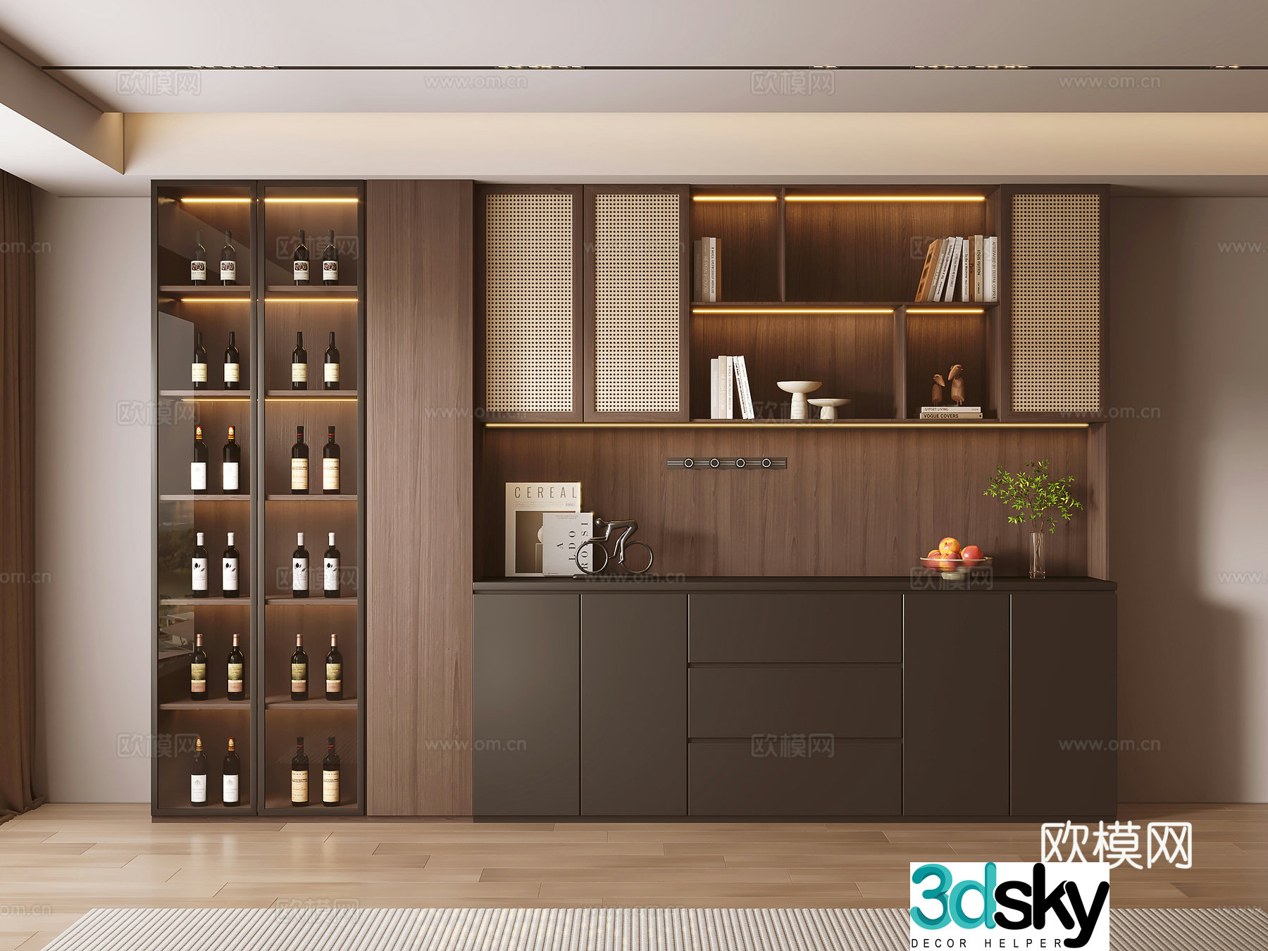 Middle-aged sideboard 3D model