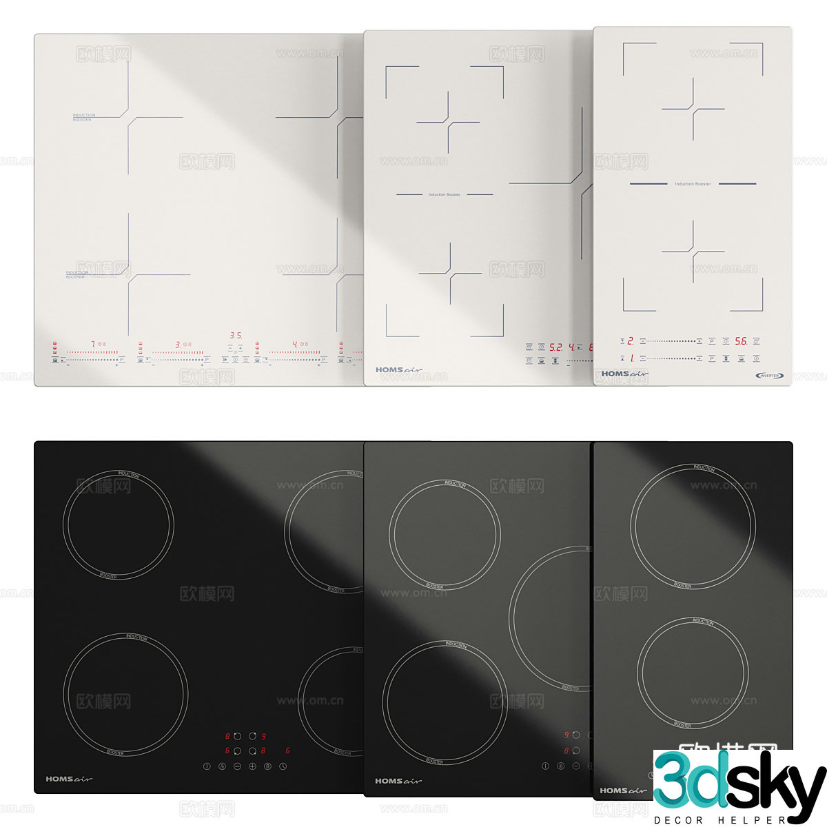 HOMSair Induction Cooker 3D Model