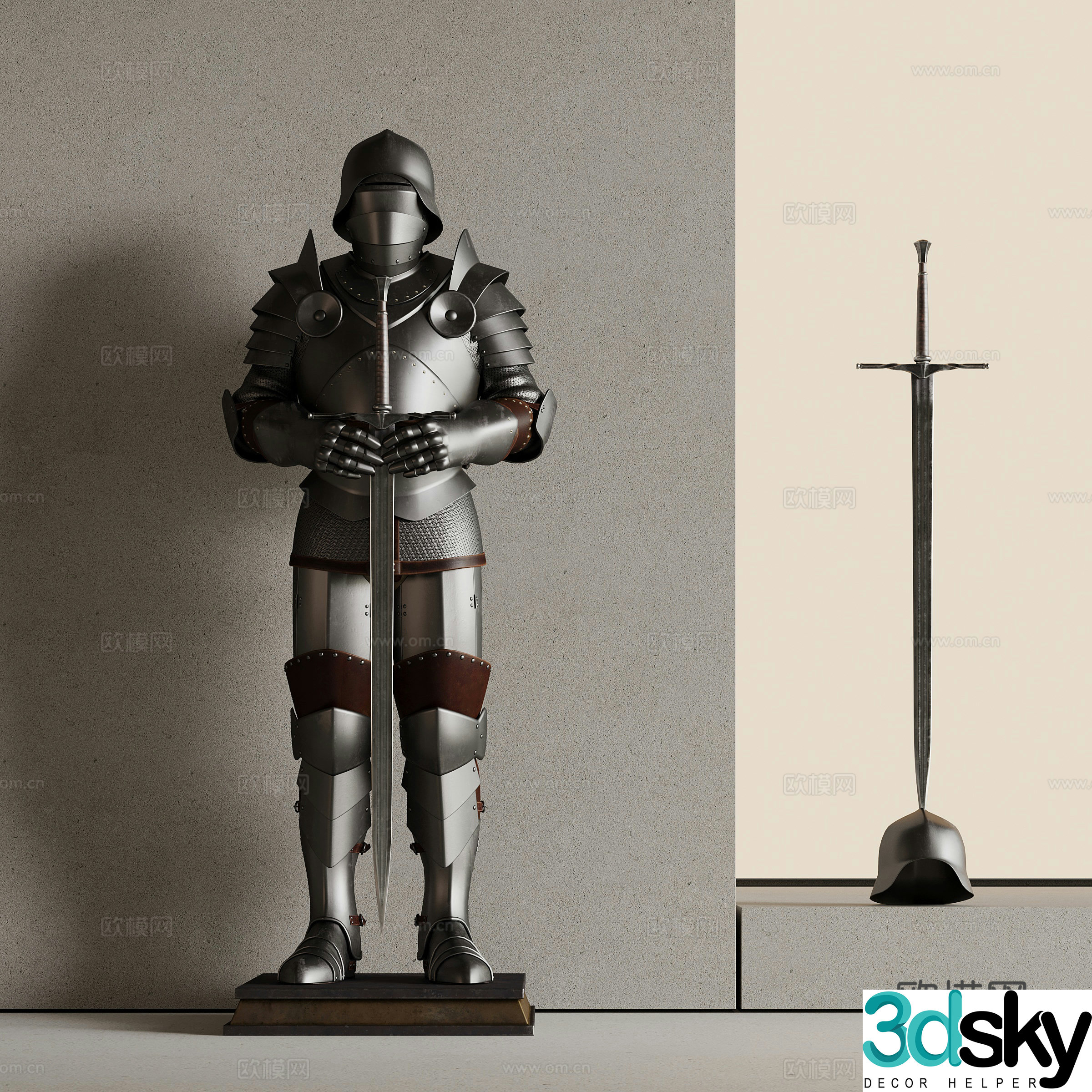 Modern sculpture ornaments 3d model