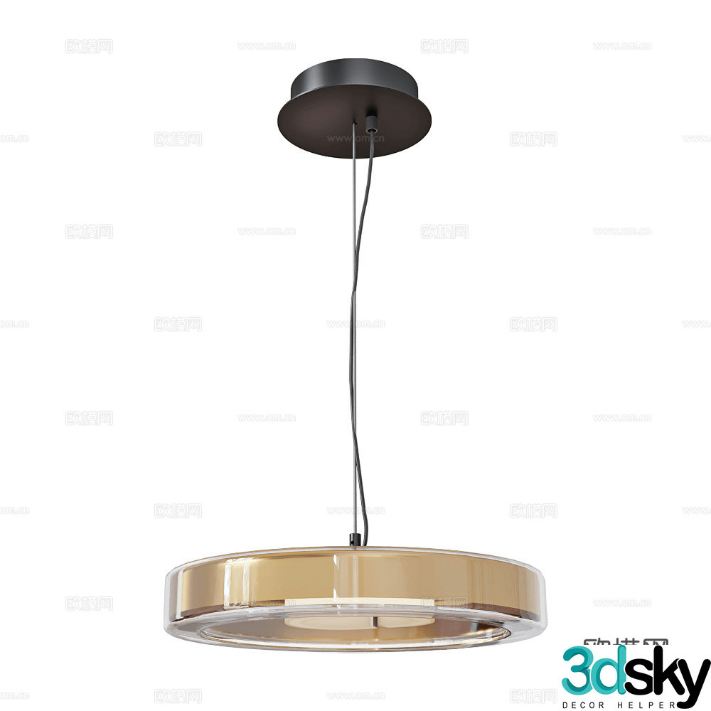 Modern light luxury decorative chandeliers 3d model