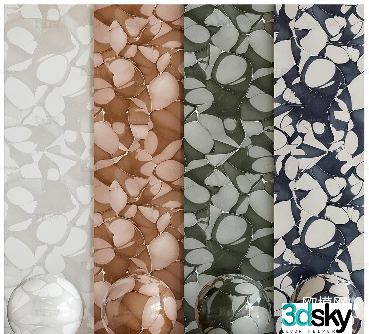 Modern stone synthetic stone stone slab wall tiles floor tiles 3d model