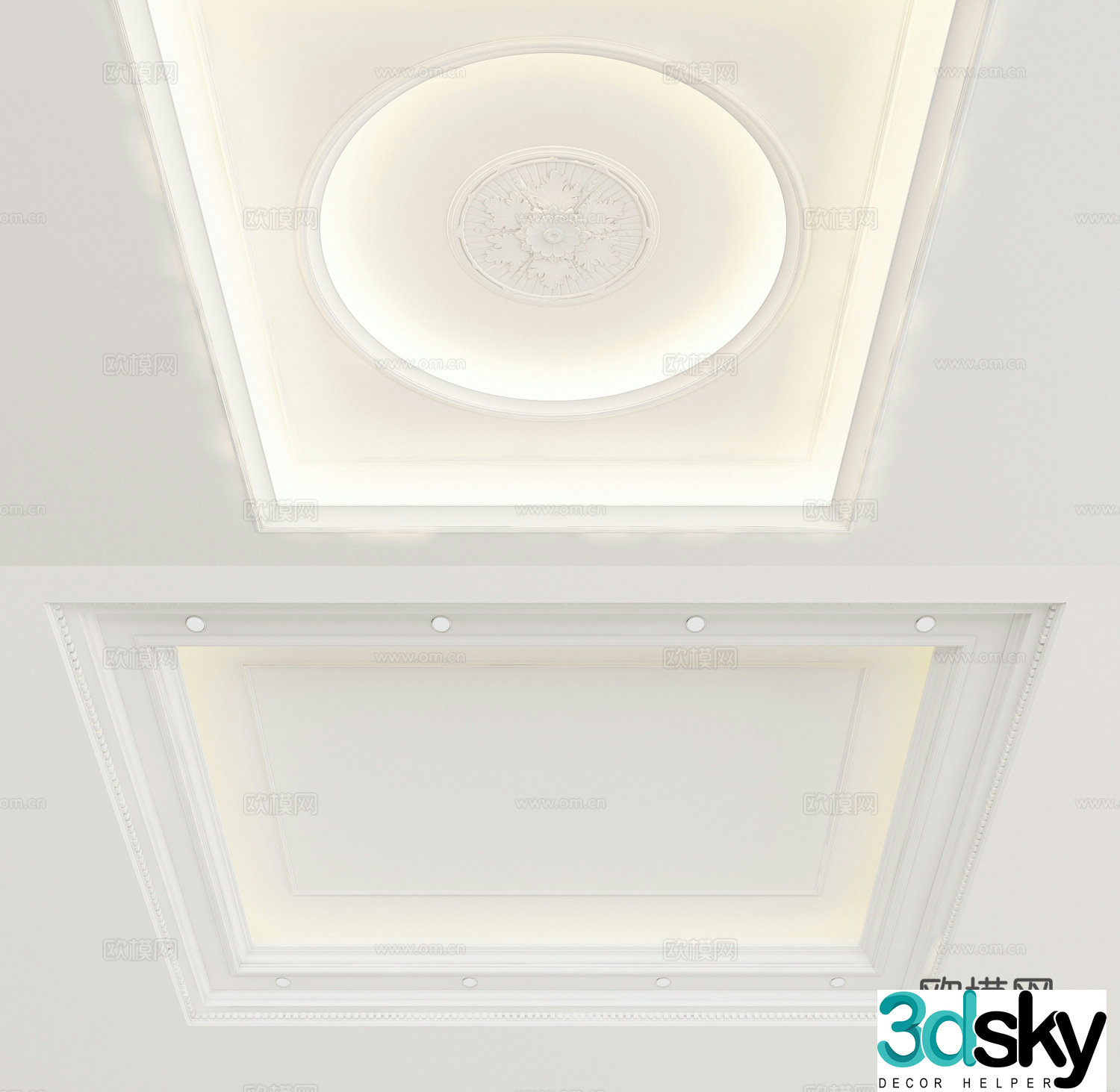 European style ceiling 3D model