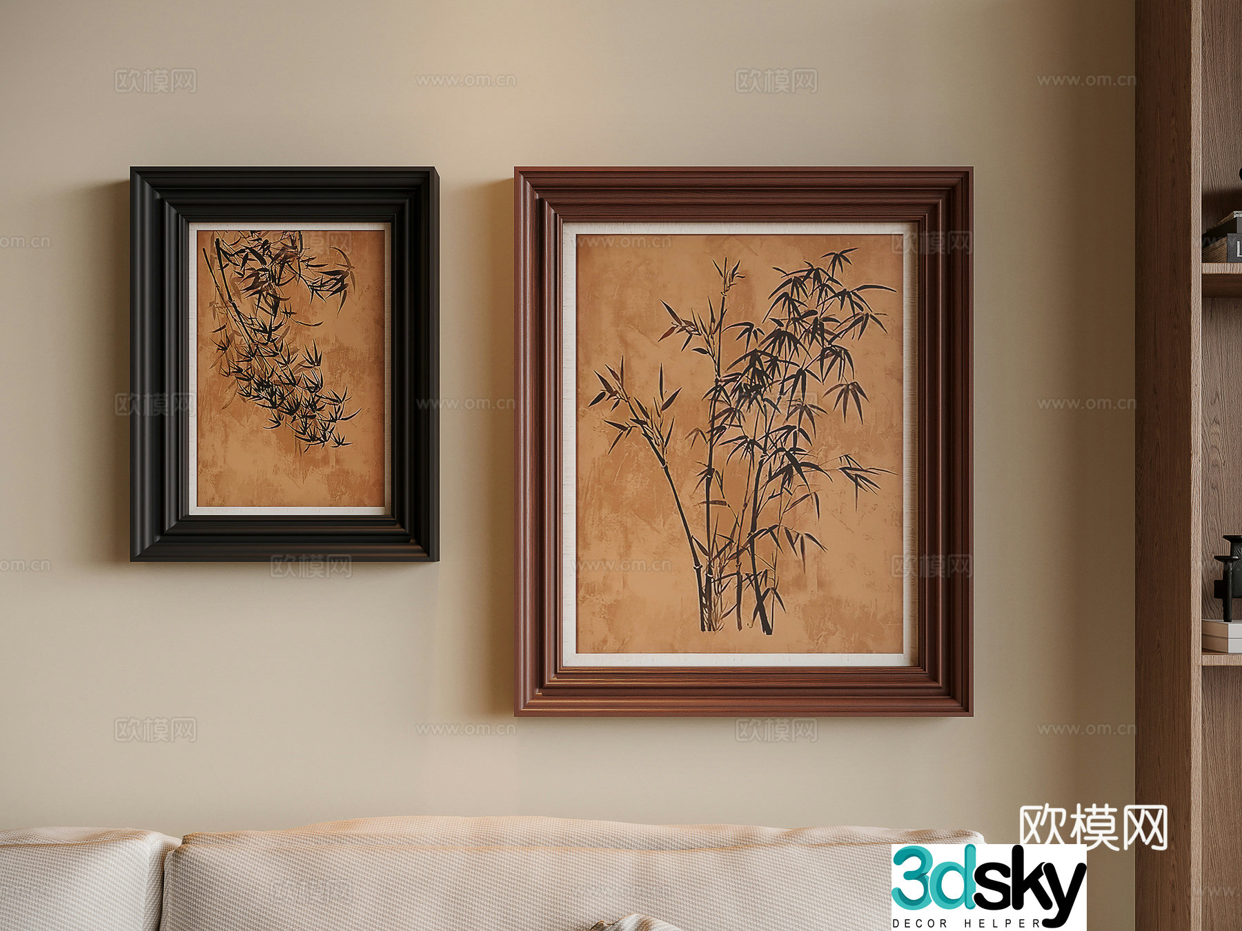 3D model of medieval style decorative painting