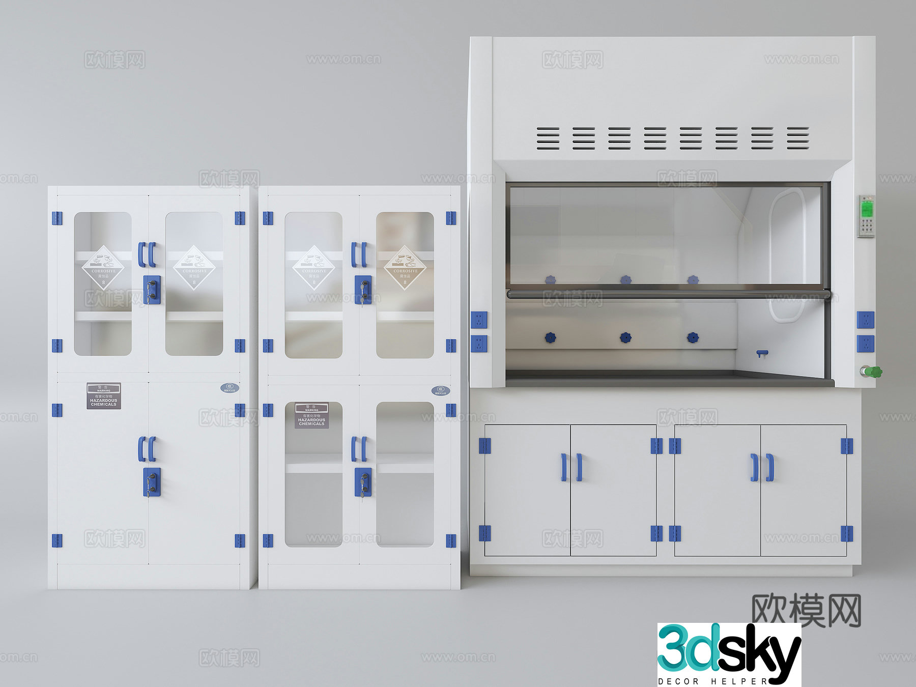 PP fume hood 3D model