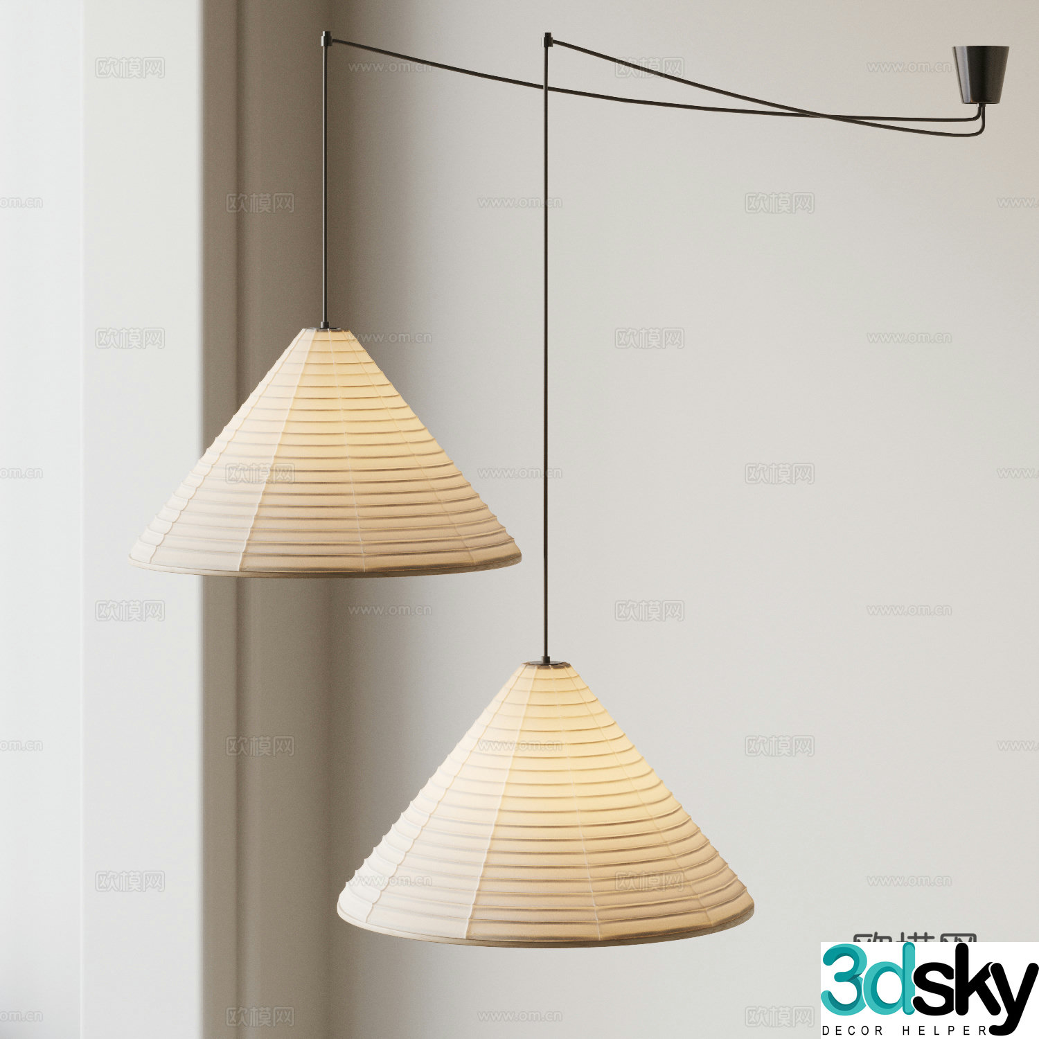 Wasabi Chandelier 3D Model