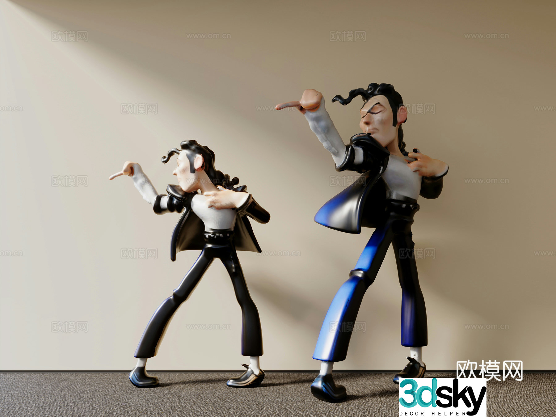 Modern character doll 3d model