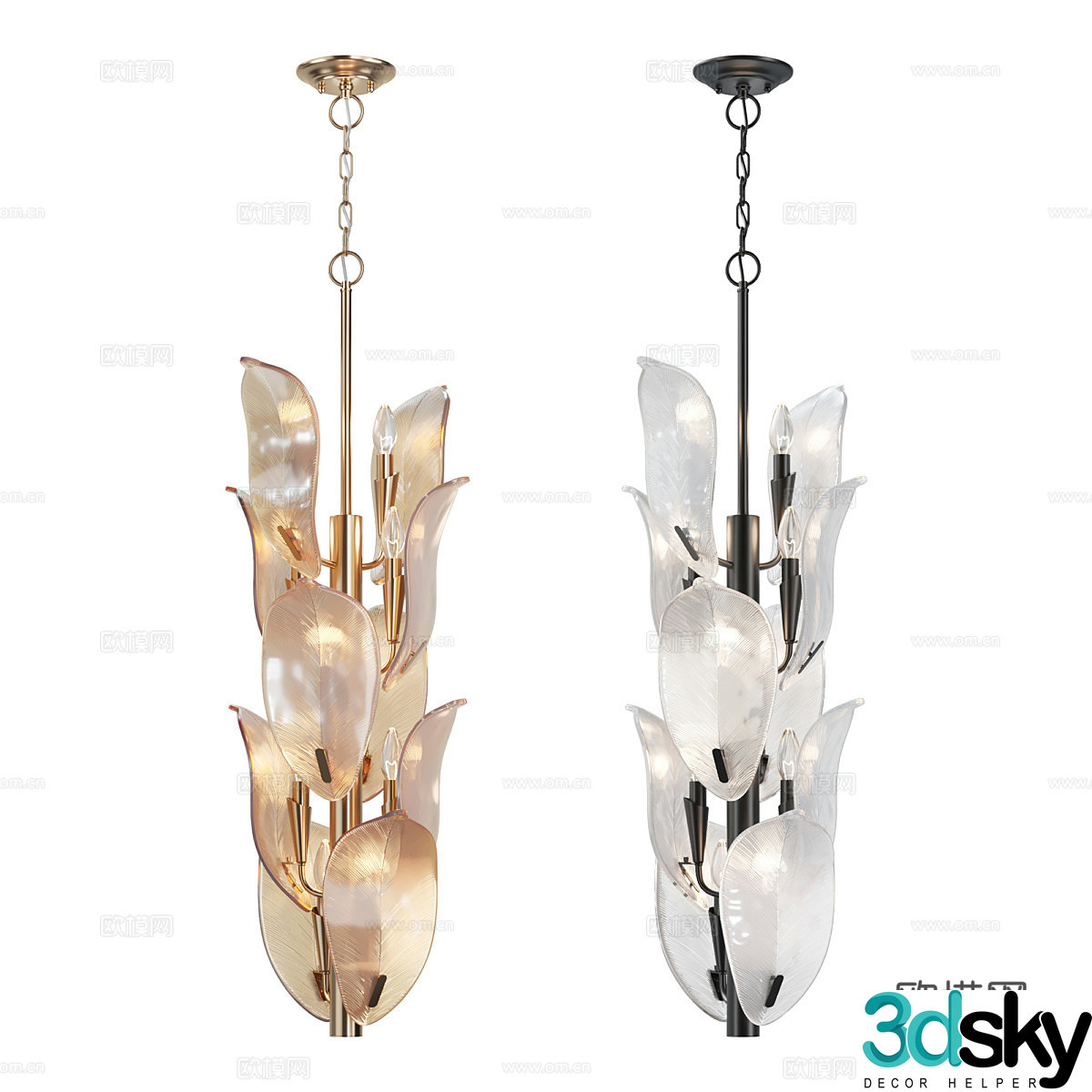 Modern simple chandelier chandelier simple chandelier living room chandelier dining chandelier lamp 3d model
