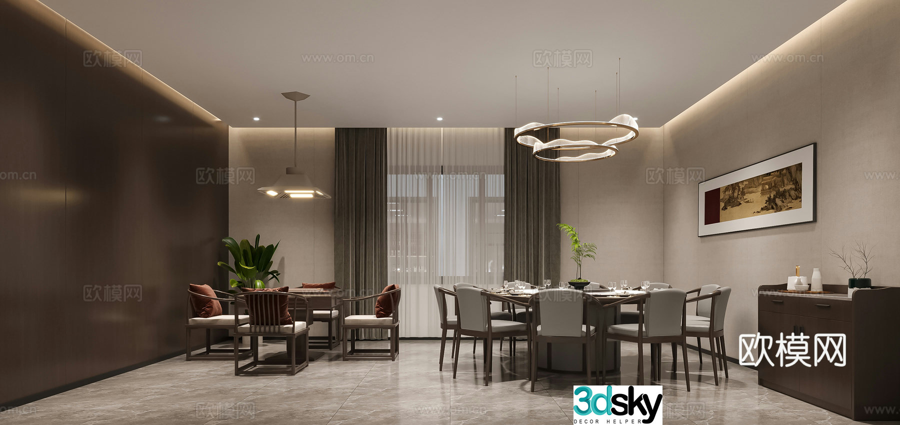 Canteen Restaurant 3D Model