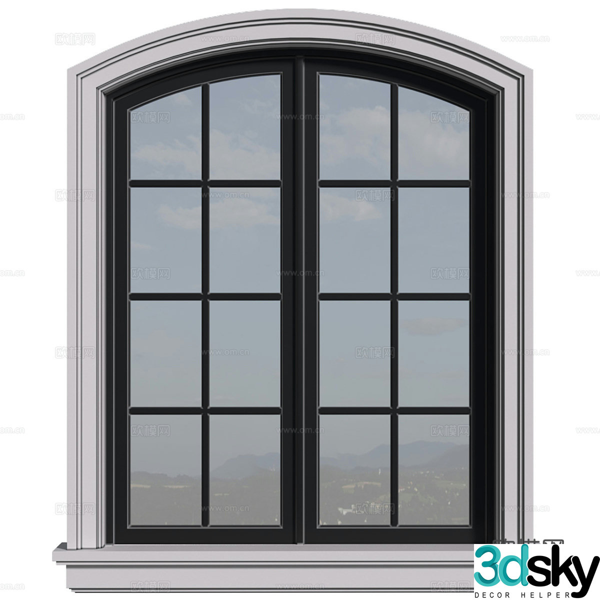 Floor to ceiling window 3D model