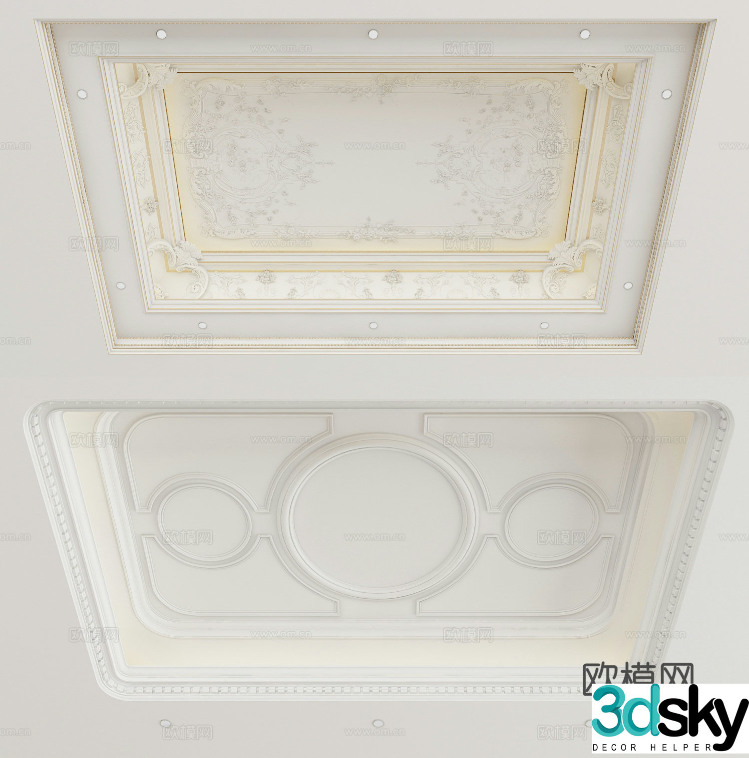 European style ceiling 3D model