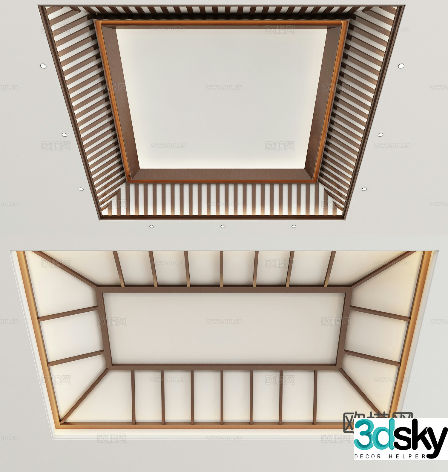 New Chinese style ceiling 3D model