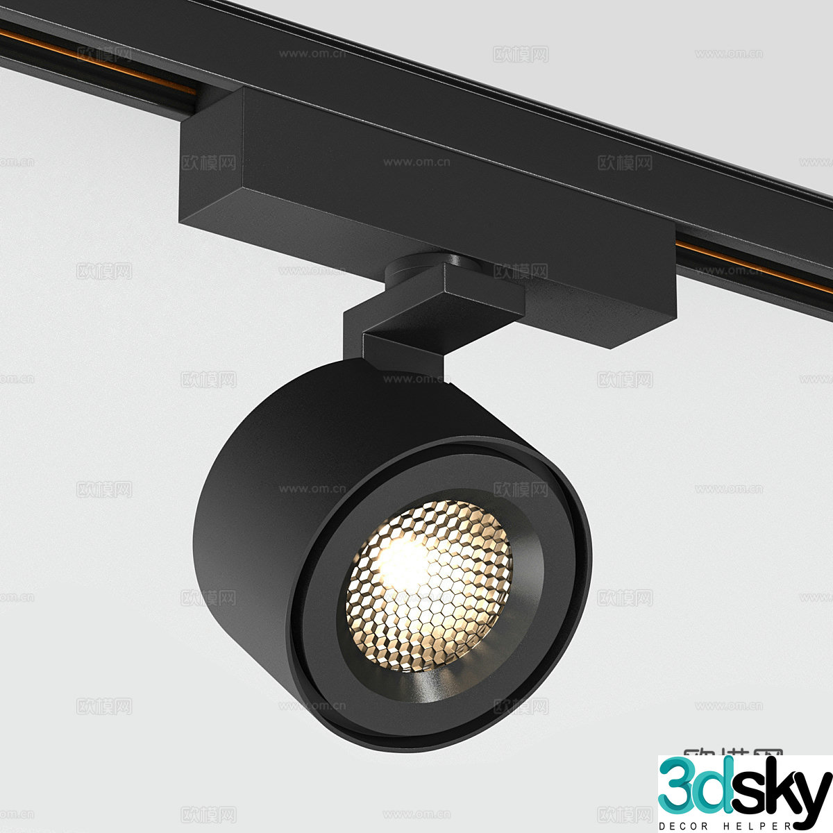 Modern simple exhibition spotlights Exhibition downlights Black exhibition spotlights 3D model