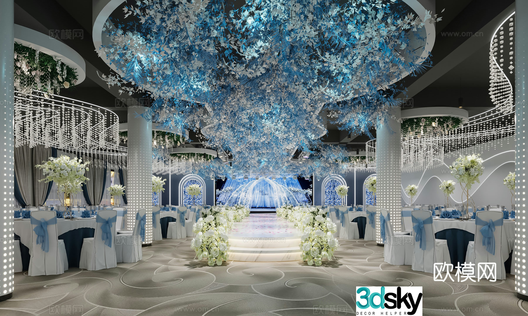 Banquet Hall 3d model