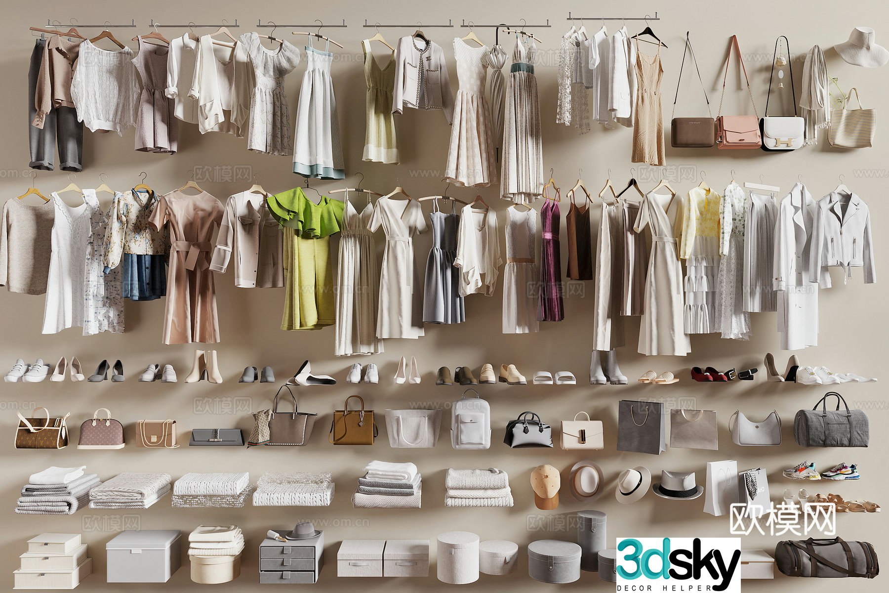 Modern clothes 3d model