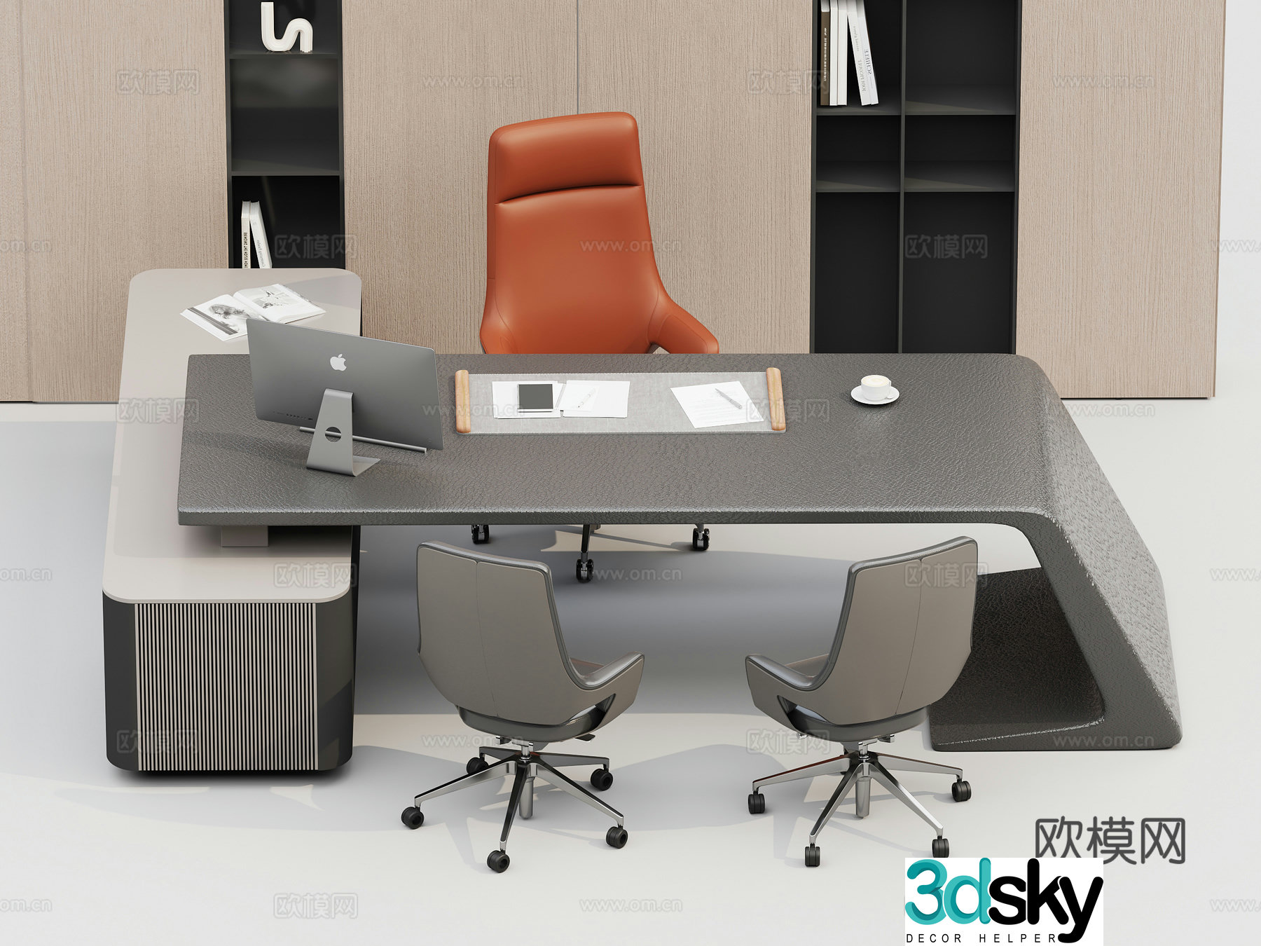 Manager desk 3d model