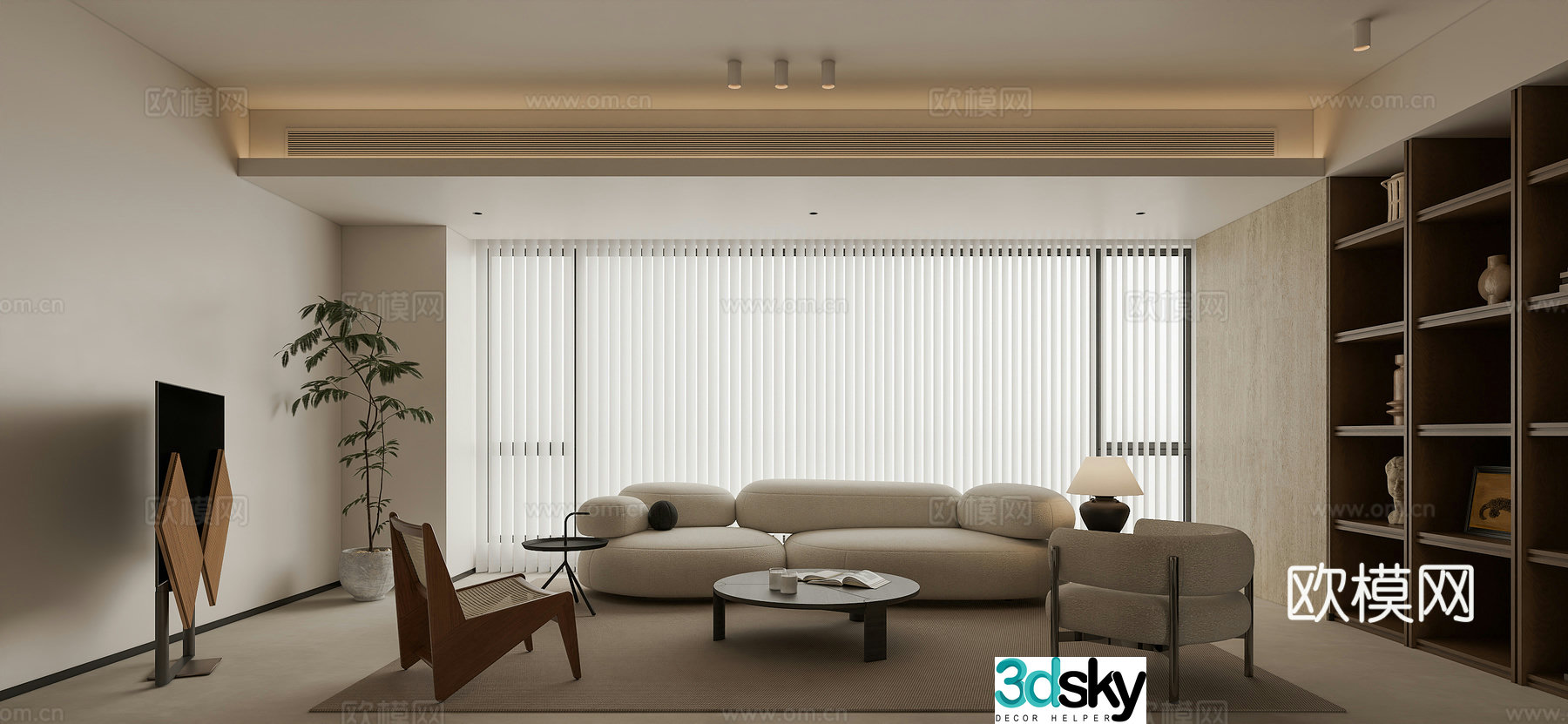 Wasabi Living Room 3D Model