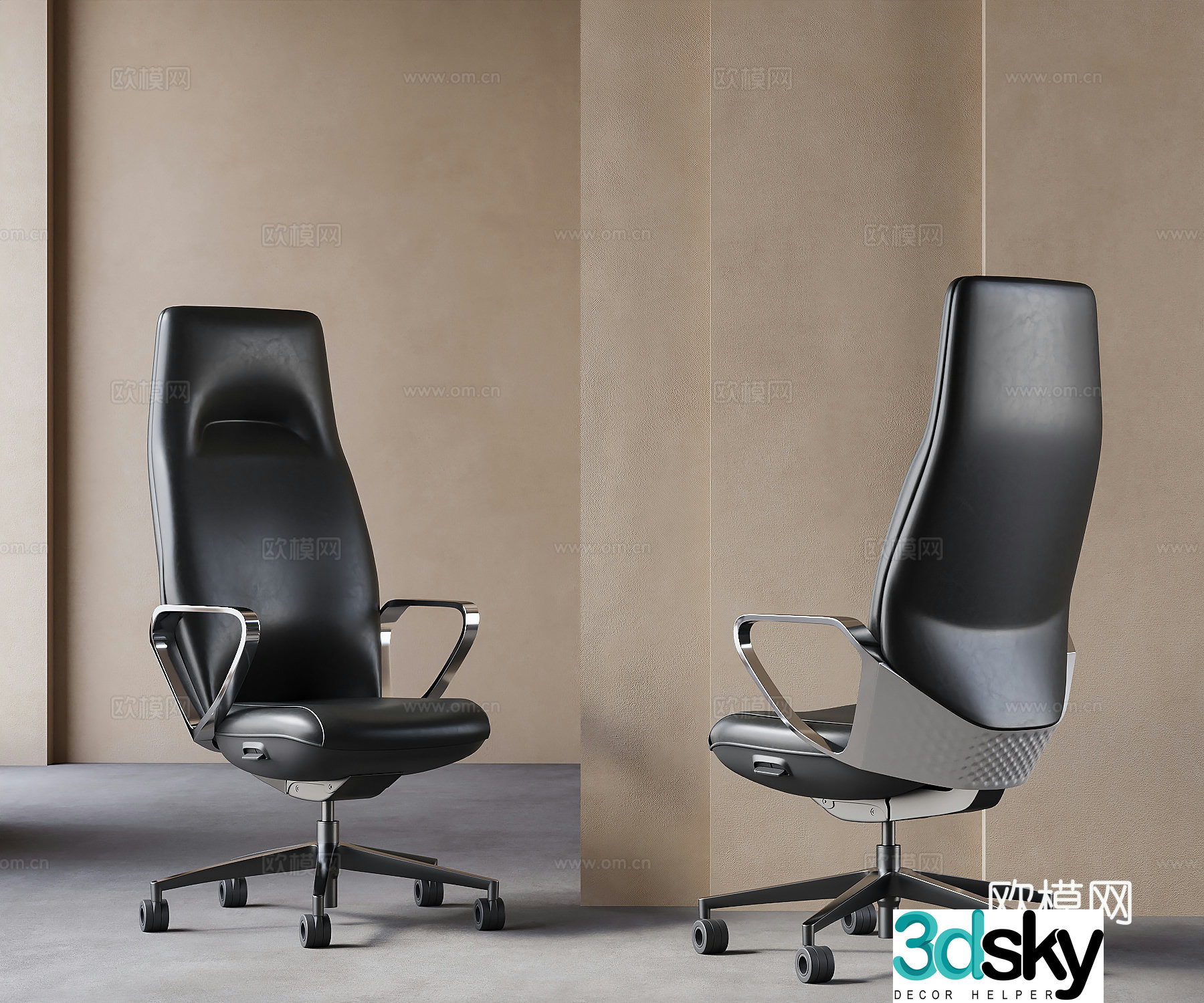 Modern office chair boss chair 3d model