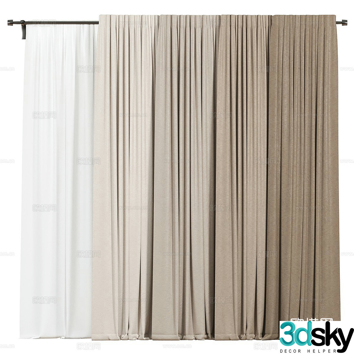 Curtain 3d model