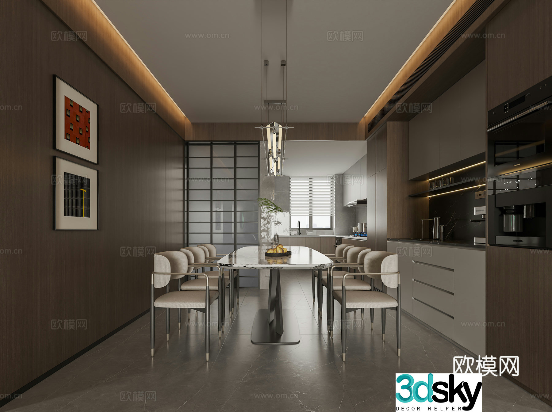 Italian restaurant 3d model