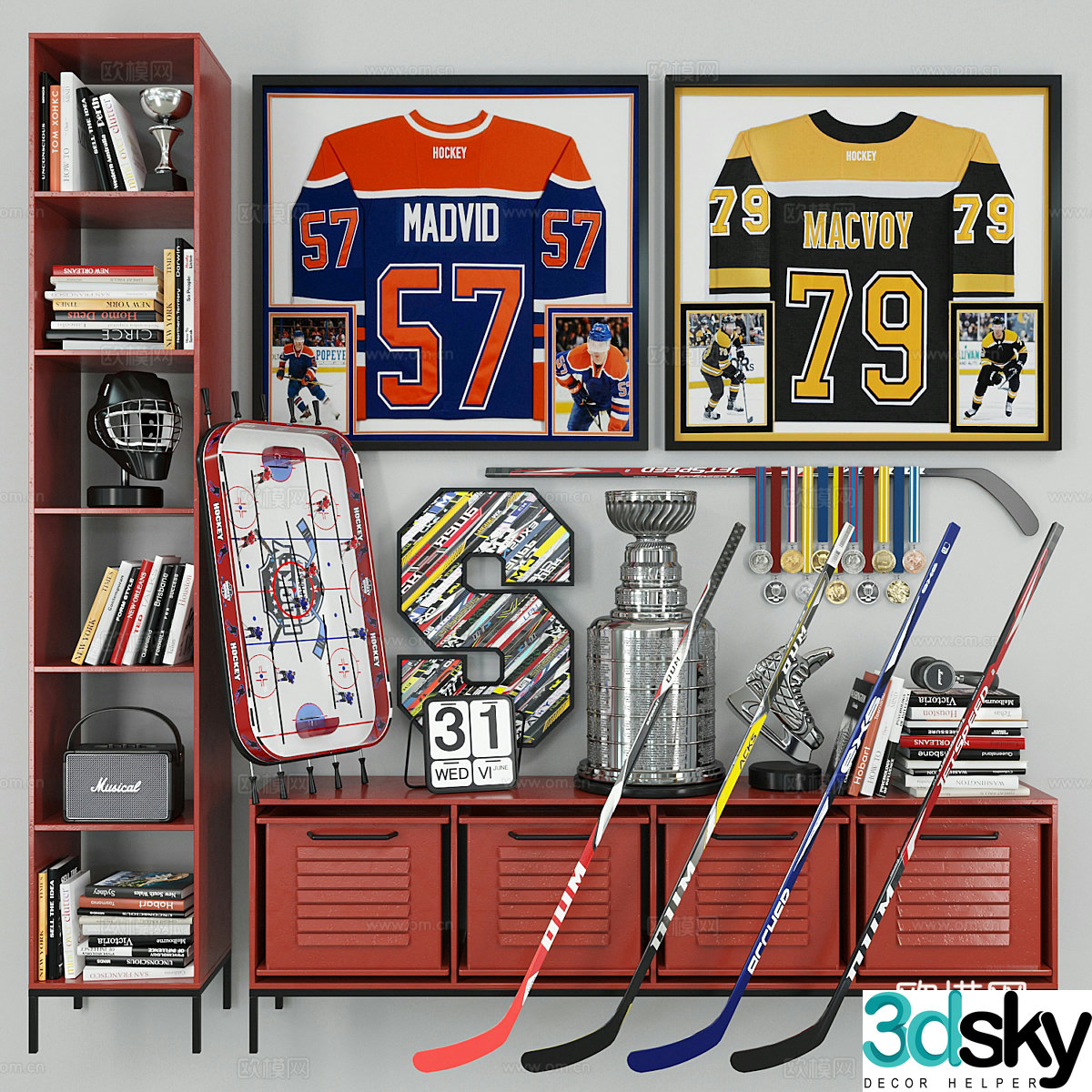 Hockey sport suit 3d model