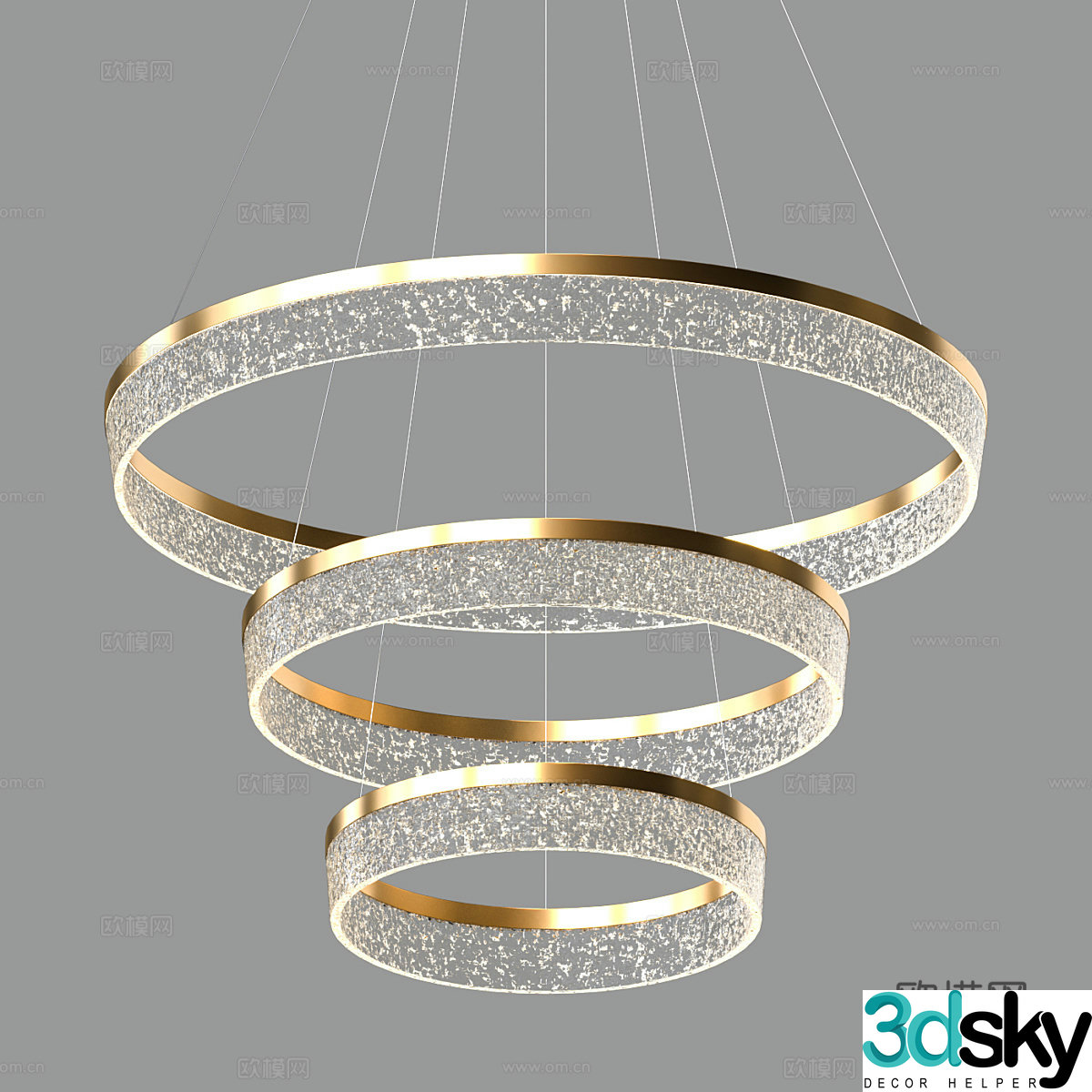 Modern simple and light luxury chandeliers chandeliers simple chandeliers living room chandeliers glass chandeliers 3D model
