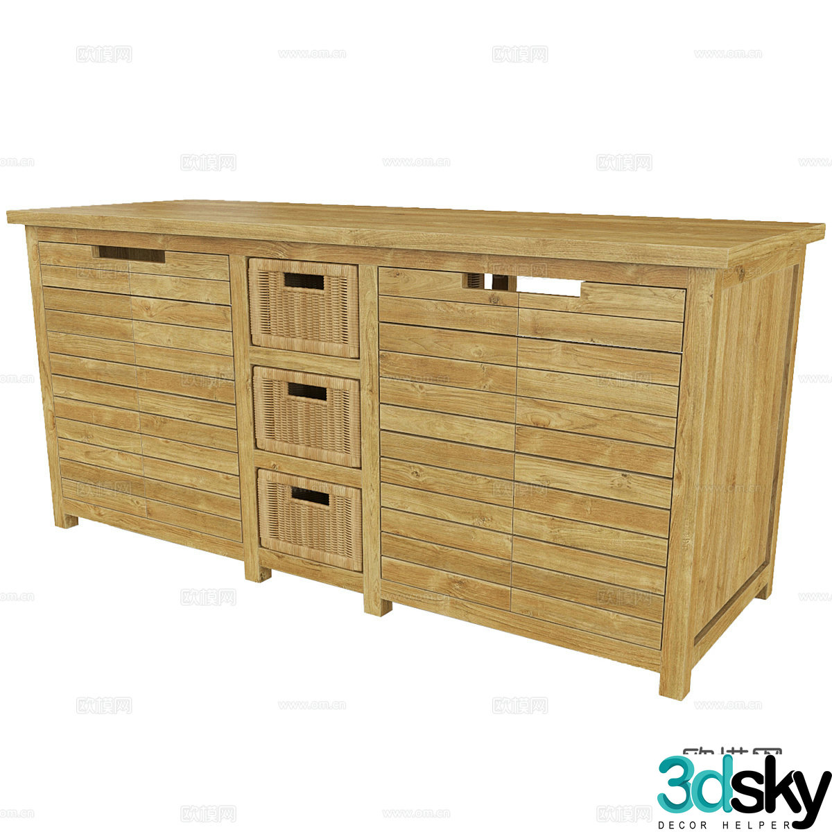 Nordic simple dining sideboard sideboard storage cabinet low cabinet 3d model