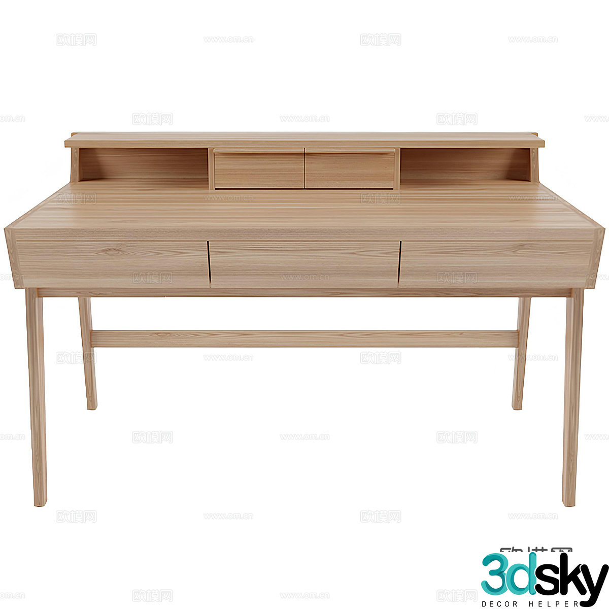 Nordic simple desk desk simple desk study desk 3d model