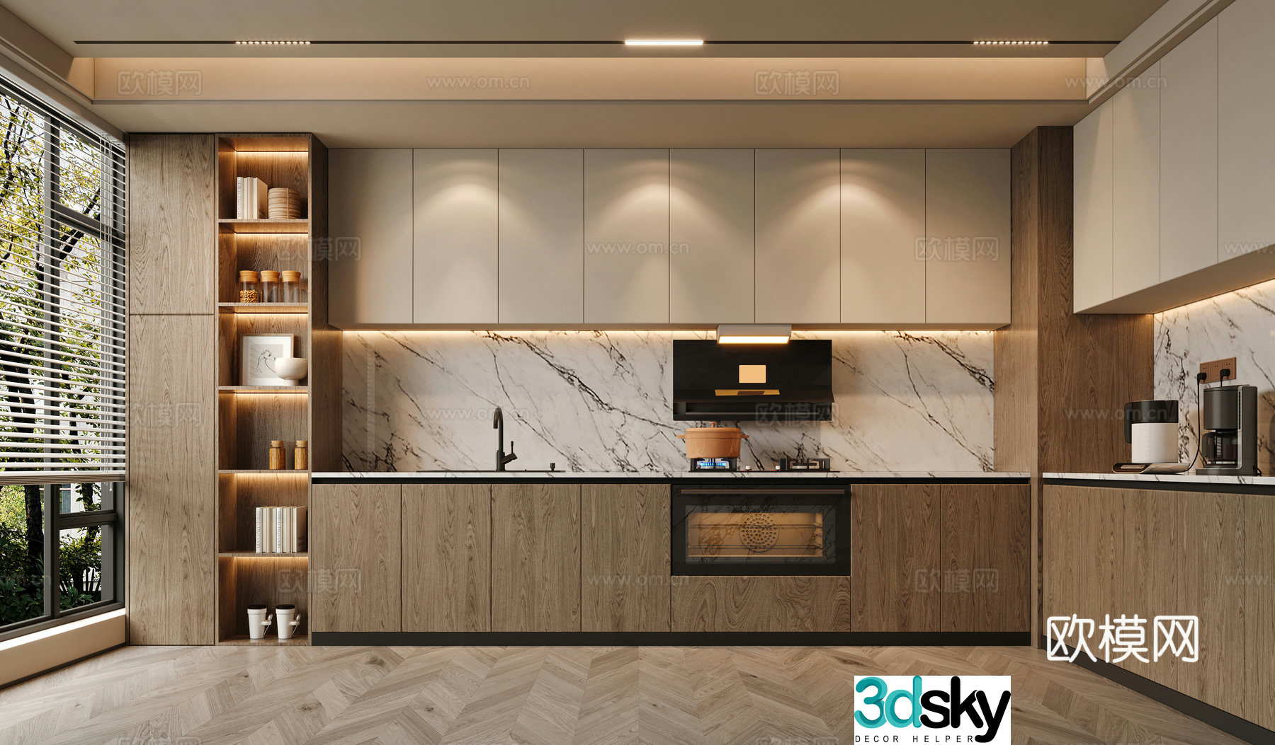 Modern kitchen 3d model