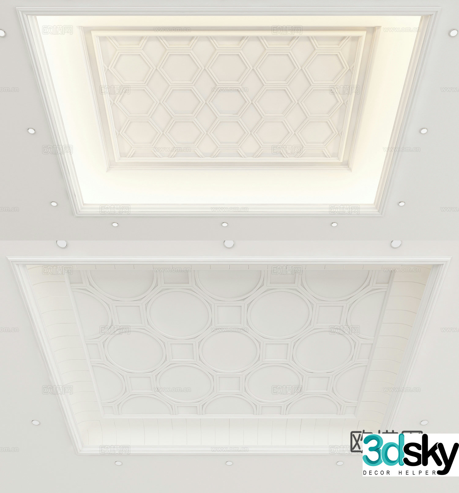European style ceiling 3D model
