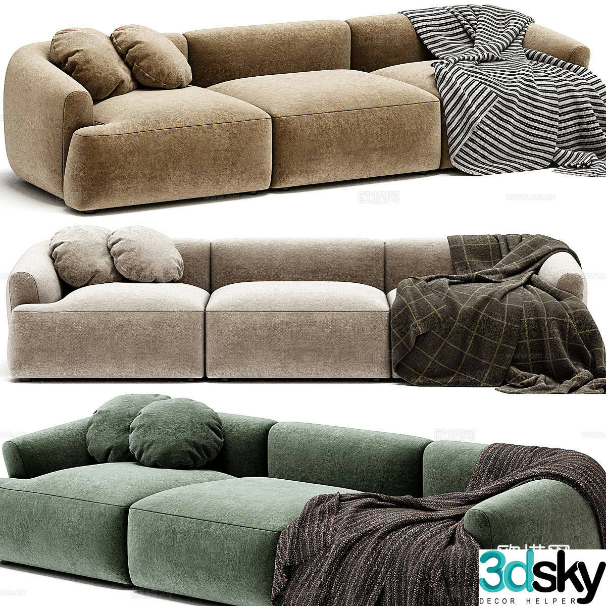 Multiplayer sofa 3d model
