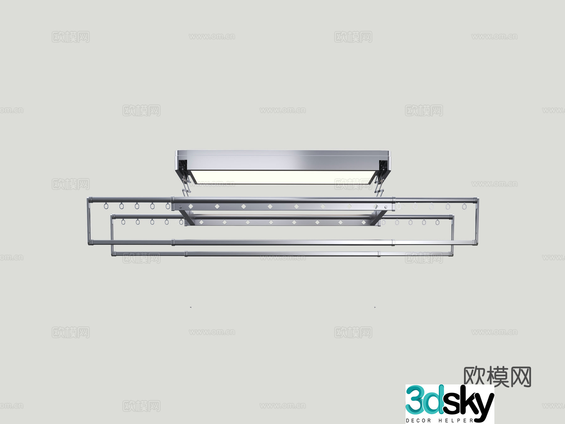 Smart clothes drying hanger 3D model