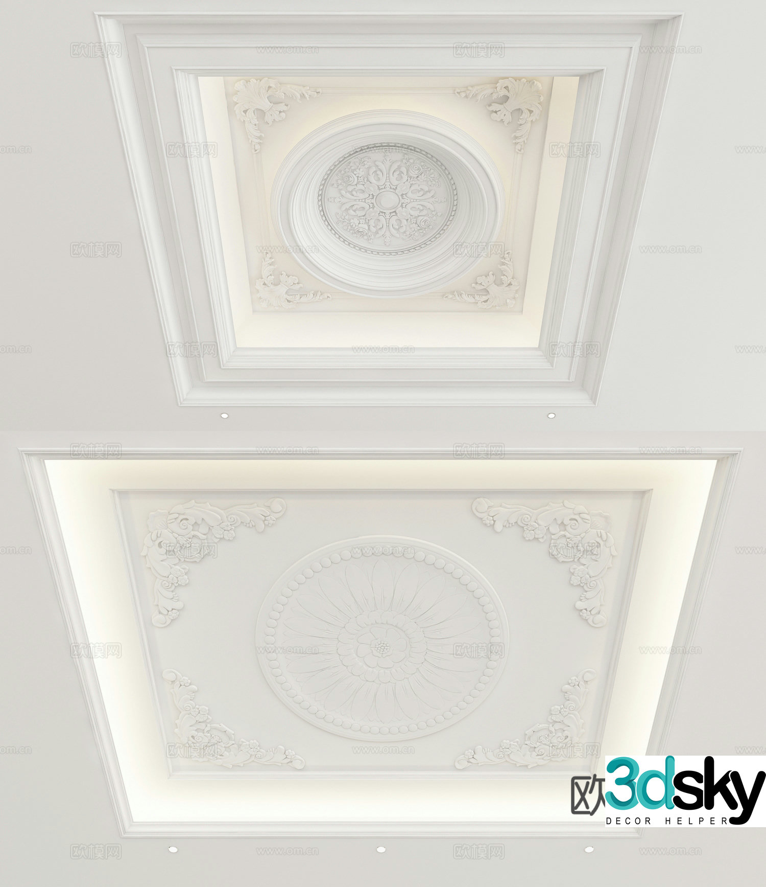 European style ceiling 3D model
