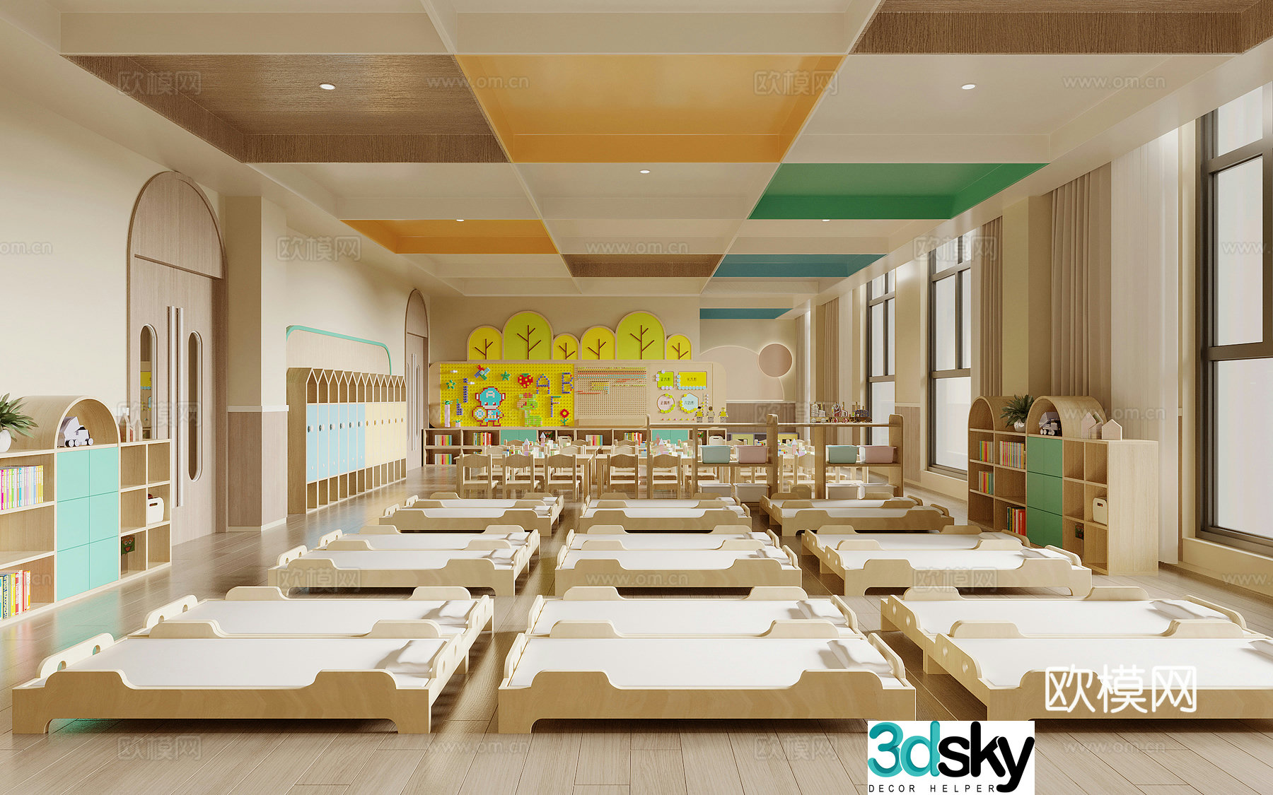 Modern kindergarten activity room 3d model