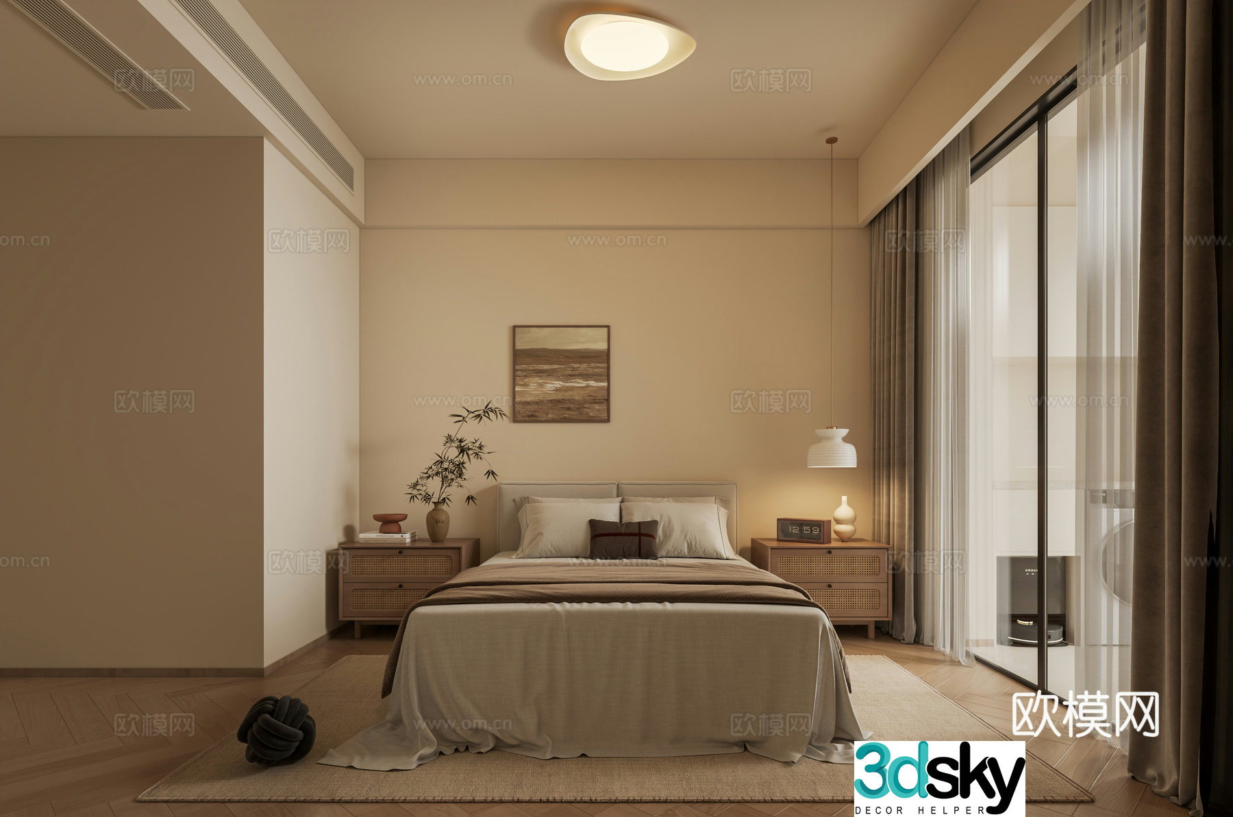 Wasabi bedroom 3d model