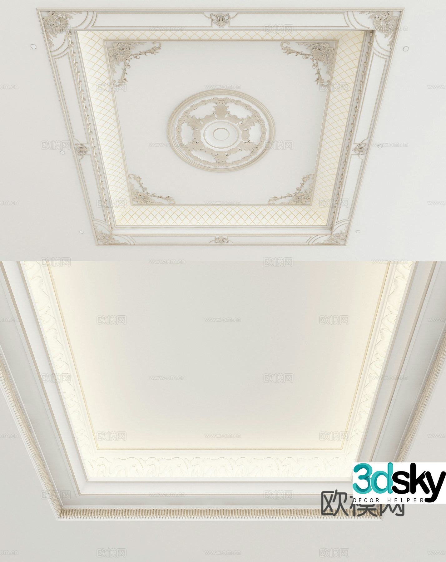 European style ceiling 3D model