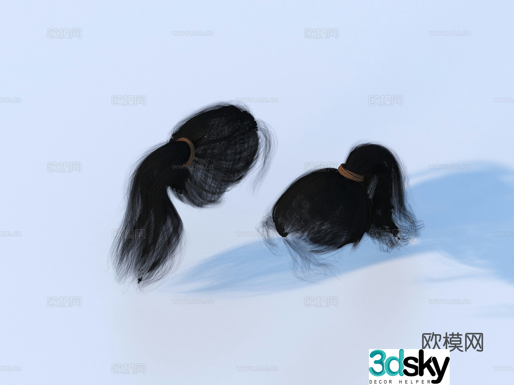 Hair cartoon hair woman hair 3d model