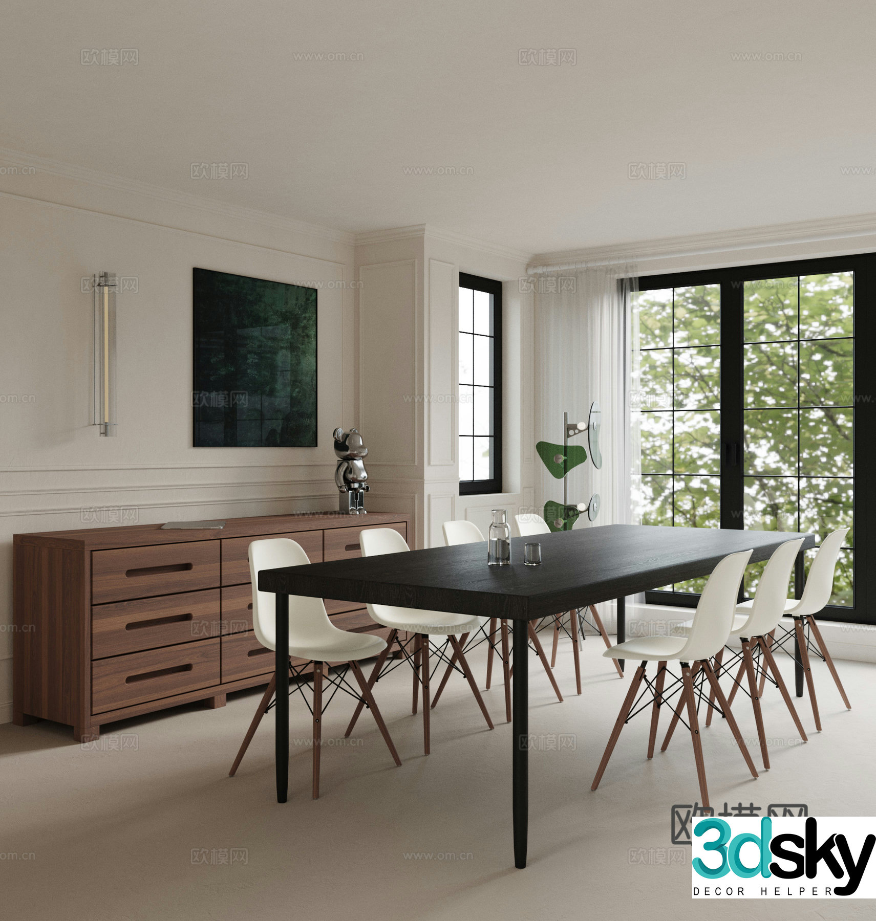 Modern restaurant 3d model
