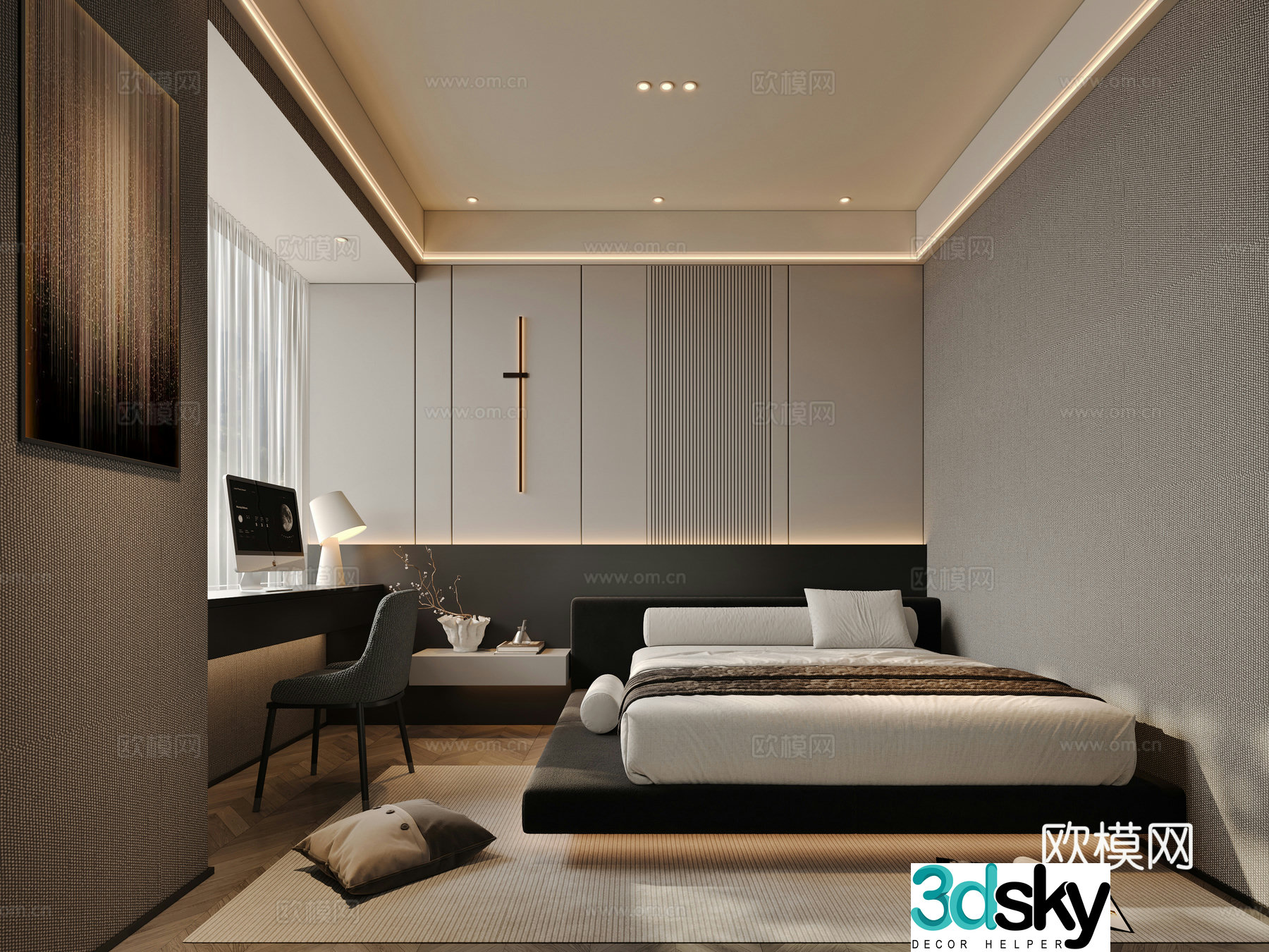 Modern bedroom 3d model